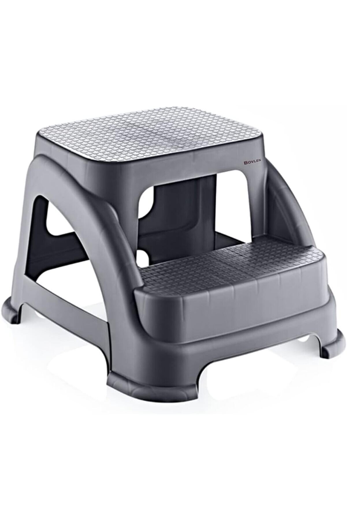 Flashtrend İki̇ Basamaklı Kaymaz Tabure - 120 Kg Taşıma Kapasi̇teli̇ - Basamaklı Tabure - Sert Plasti̇k