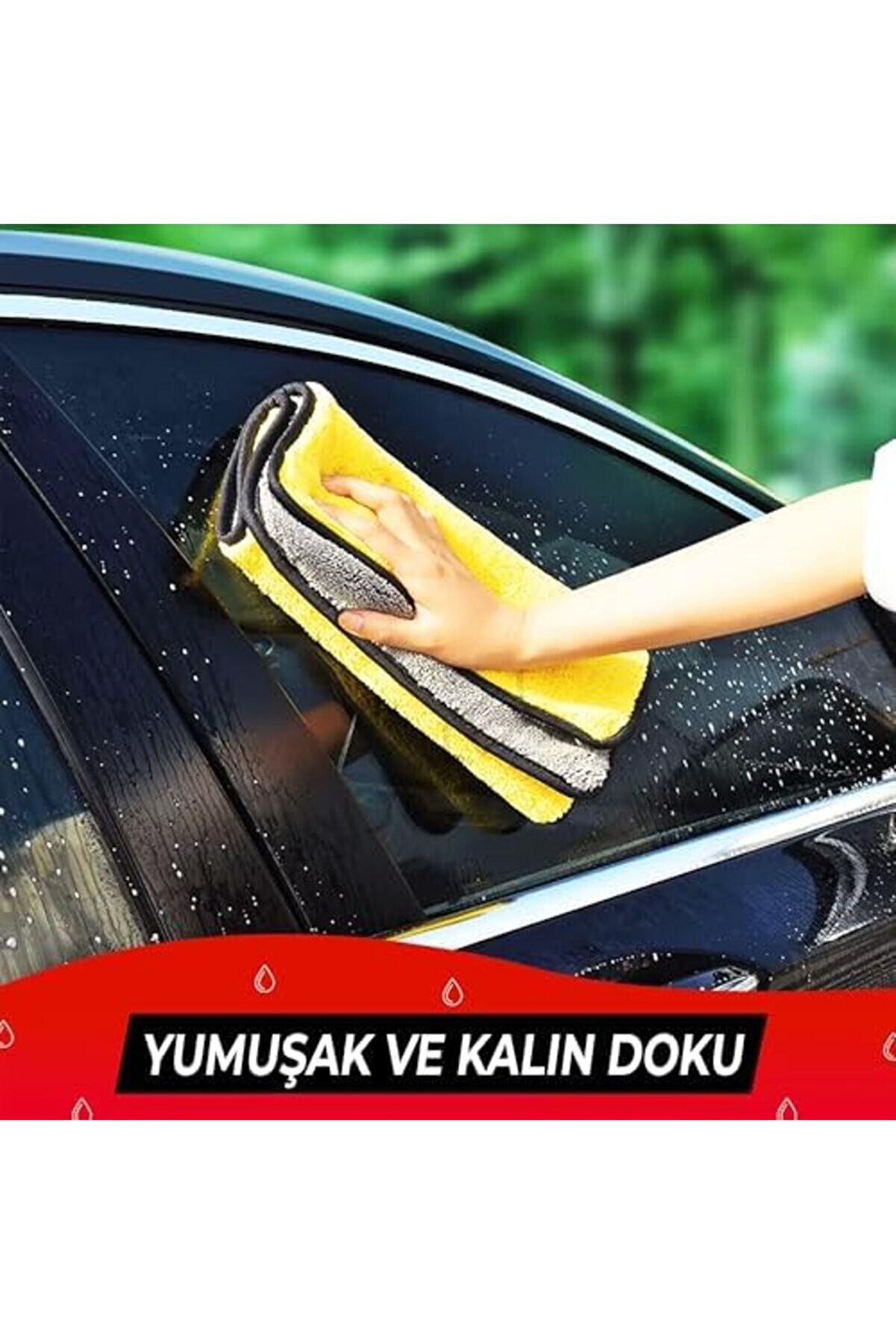 Prstore - Ultra Kalın Mi̇krofi̇ber Oto Araba Yıkama Kurulama Havlusu 70X50 Cm, Büyük Boy Çi̇ft Kat