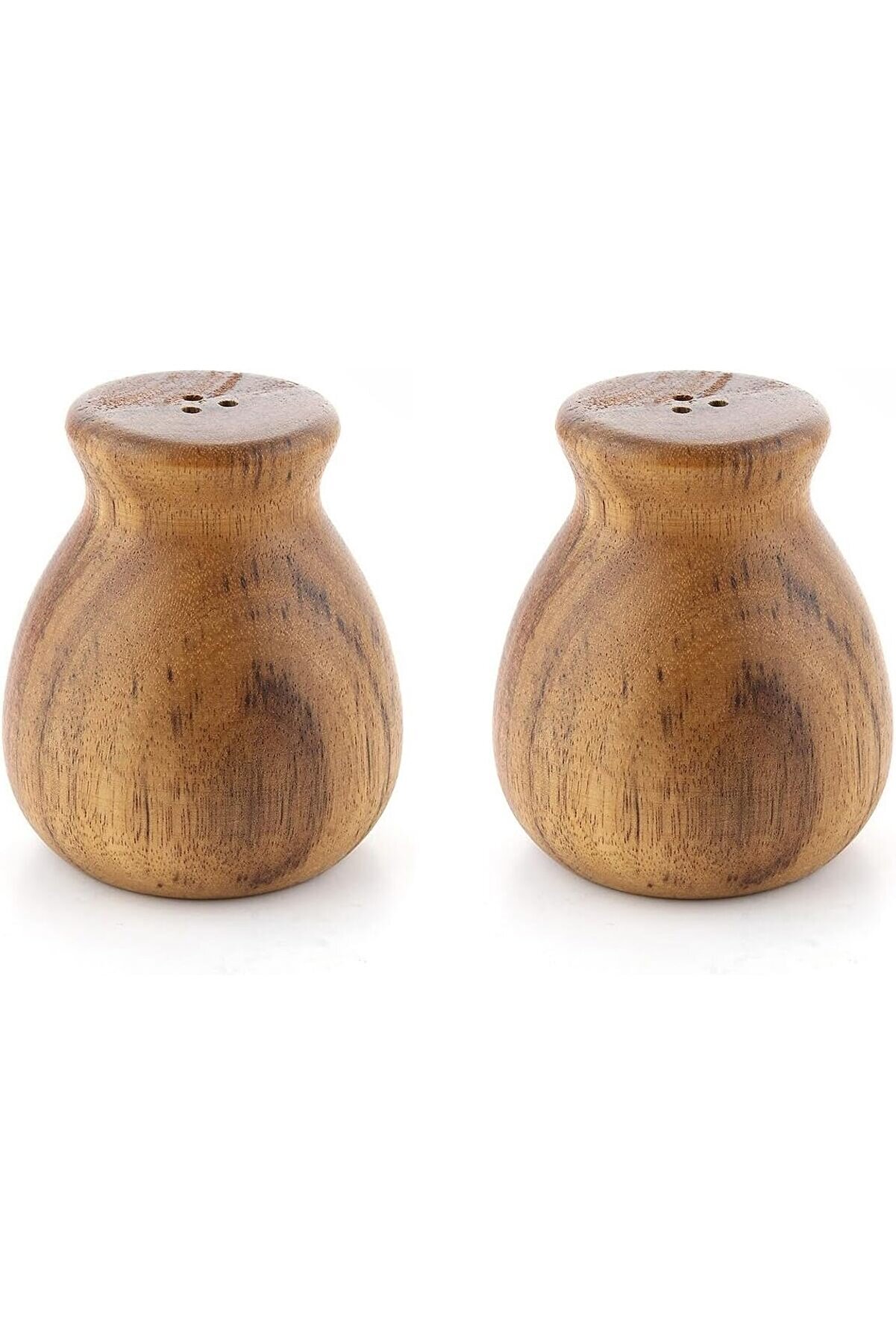 STOREMAX lvnshop El Yapımı 2'li Bambu ve Akasya Ağacı Tuzluk Karabiberlik Seti – Ahşap, Şık Sofra Sunumu İçin