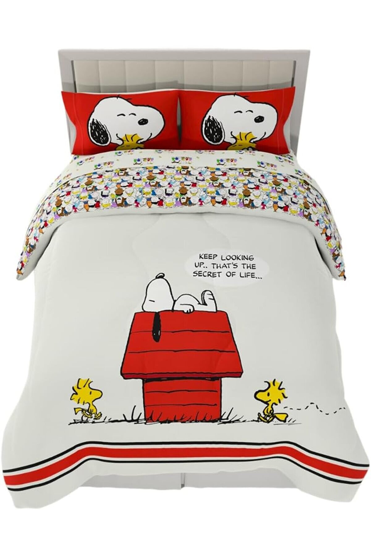 STOREMAX lvnshop Peanuts Pals Süper Yumuşak Yorgan ve Çarşaf Seti, 5 Parça Boy, (Resmi Lisanslı Ürün) Ürünler