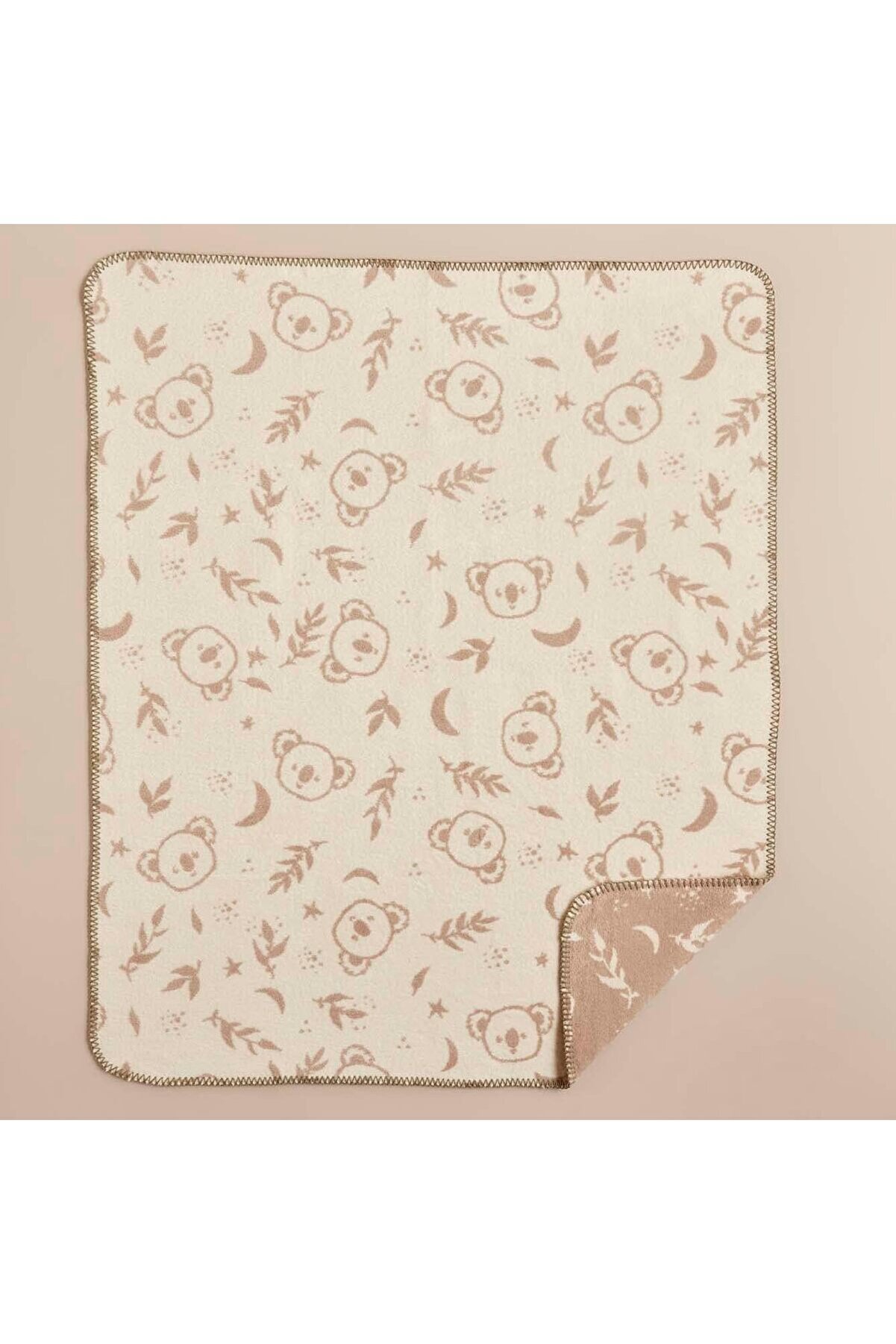 STOREMAX Koala Hayvan Baskılı%60 Pamuk%33 Akrilik%7 Bebek Battaniye,, Bebek (100x120 cm)