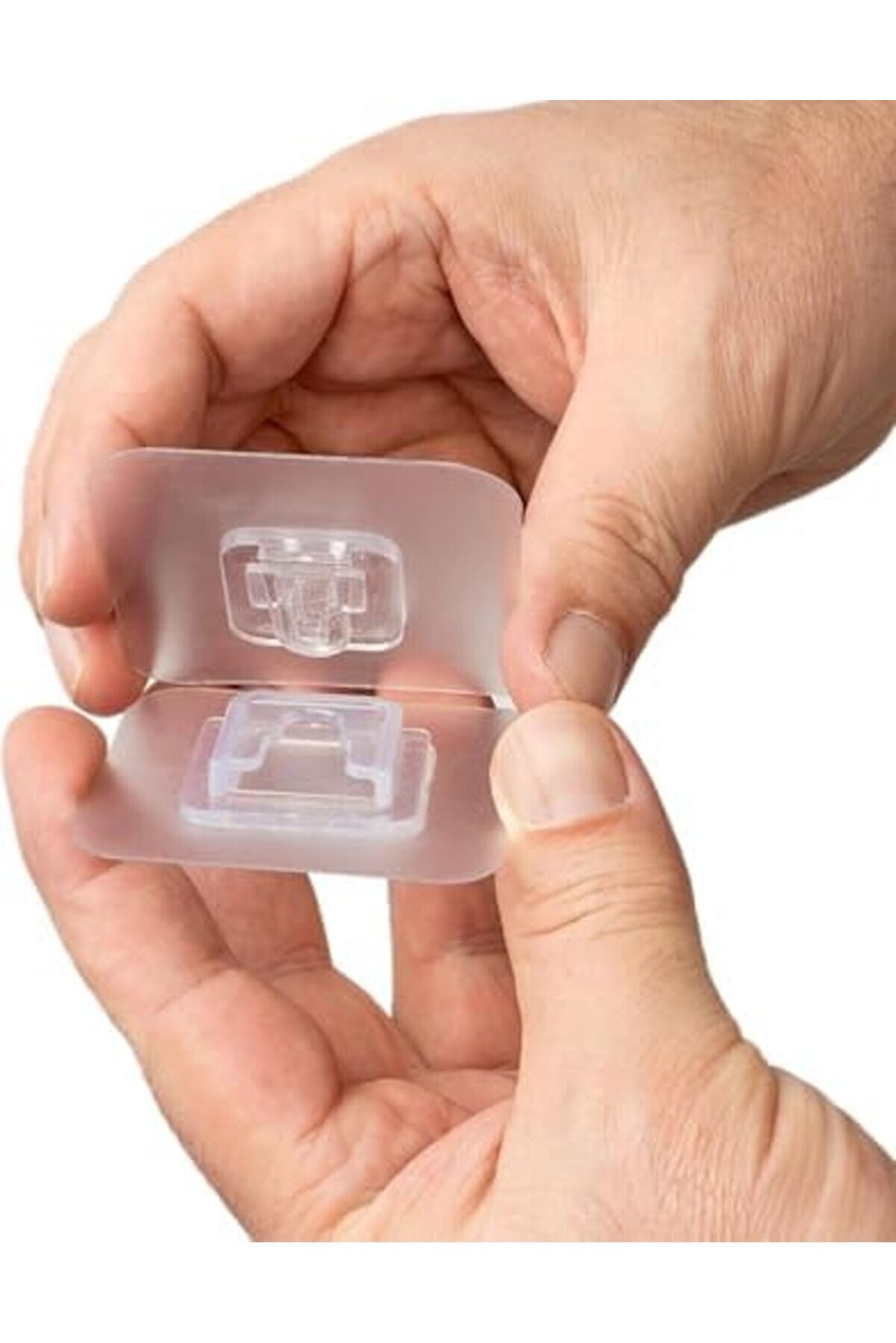 Yapışkanlı &Ccedil;i̇ft Taraflı Kanca | 4 &Ccedil;i̇ft | İz Bırakmayan, Deli̇k A&ccedil;mayan, &Ccedil;ok Fonksi̇yonlu Ve