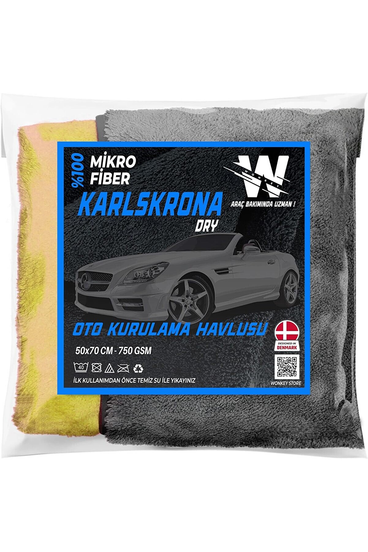 STOREMAX PRStoRe - Ultra Kalın Mikrofiber Oto Araba Yıkama Kurulama Havlusu 70x50 cm, Büyük Boy Çift Kat