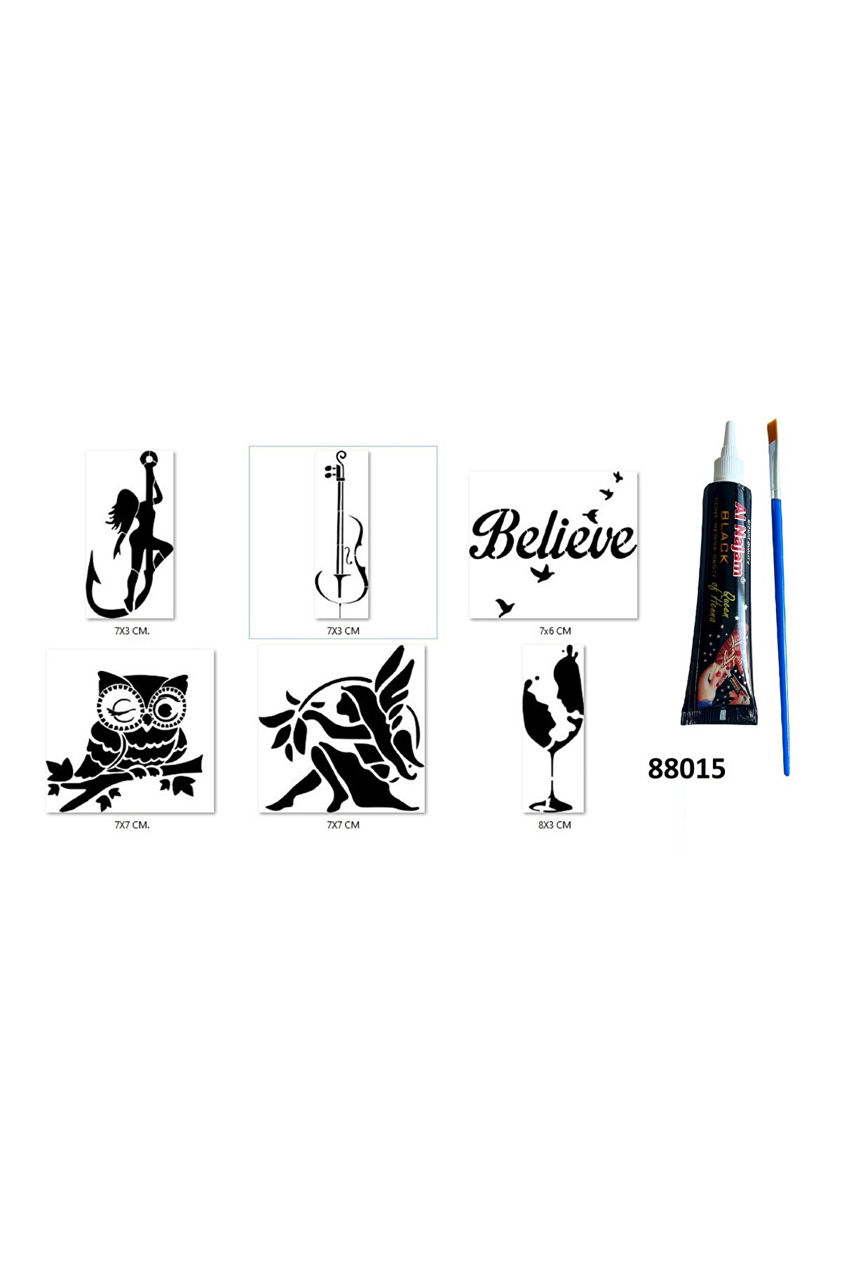 Ai̇rbrush Tattoo Aşkın Büyüsü Hi̇nt Kınasıyla Geçi̇ci̇ Dövme Yapma Seti̇