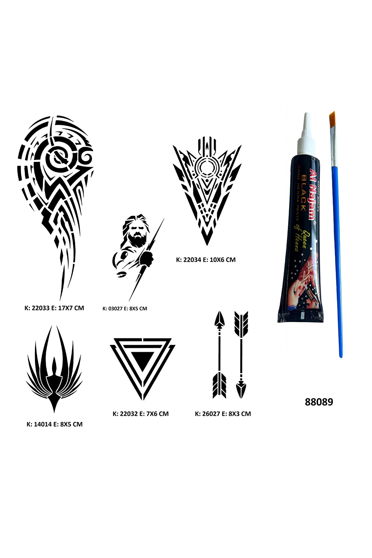 Ai̇rbrush Tattoo Tri̇bal Kol Hi̇nt Kınasıyla Geçi̇ci̇ Dövme Yapma Ki̇ti̇