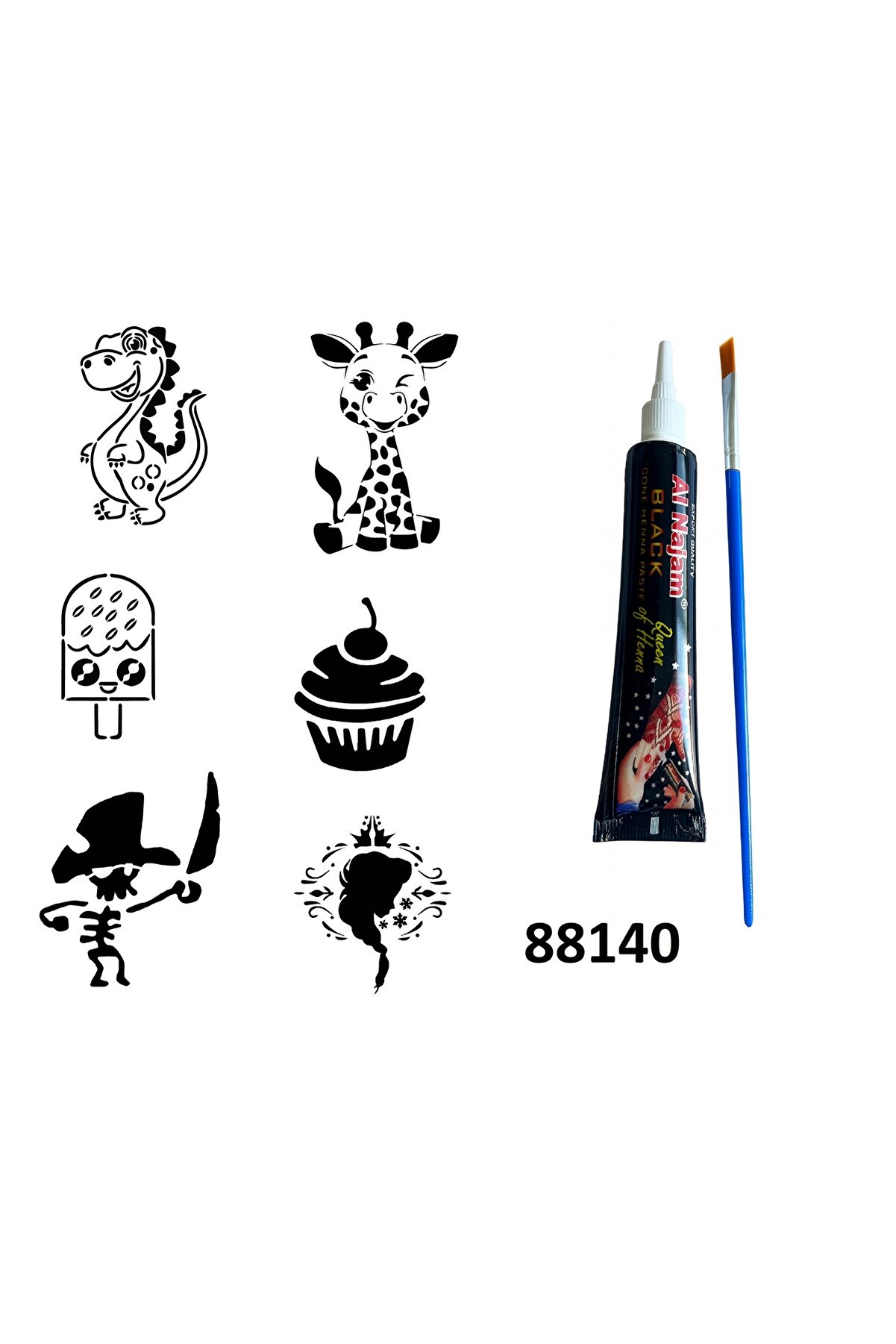 Ai̇rbrush Tattoo Çocuksu Modeller Hi̇nt Kınasıyla Geçi̇ci̇ Dövme Yapma Seti̇