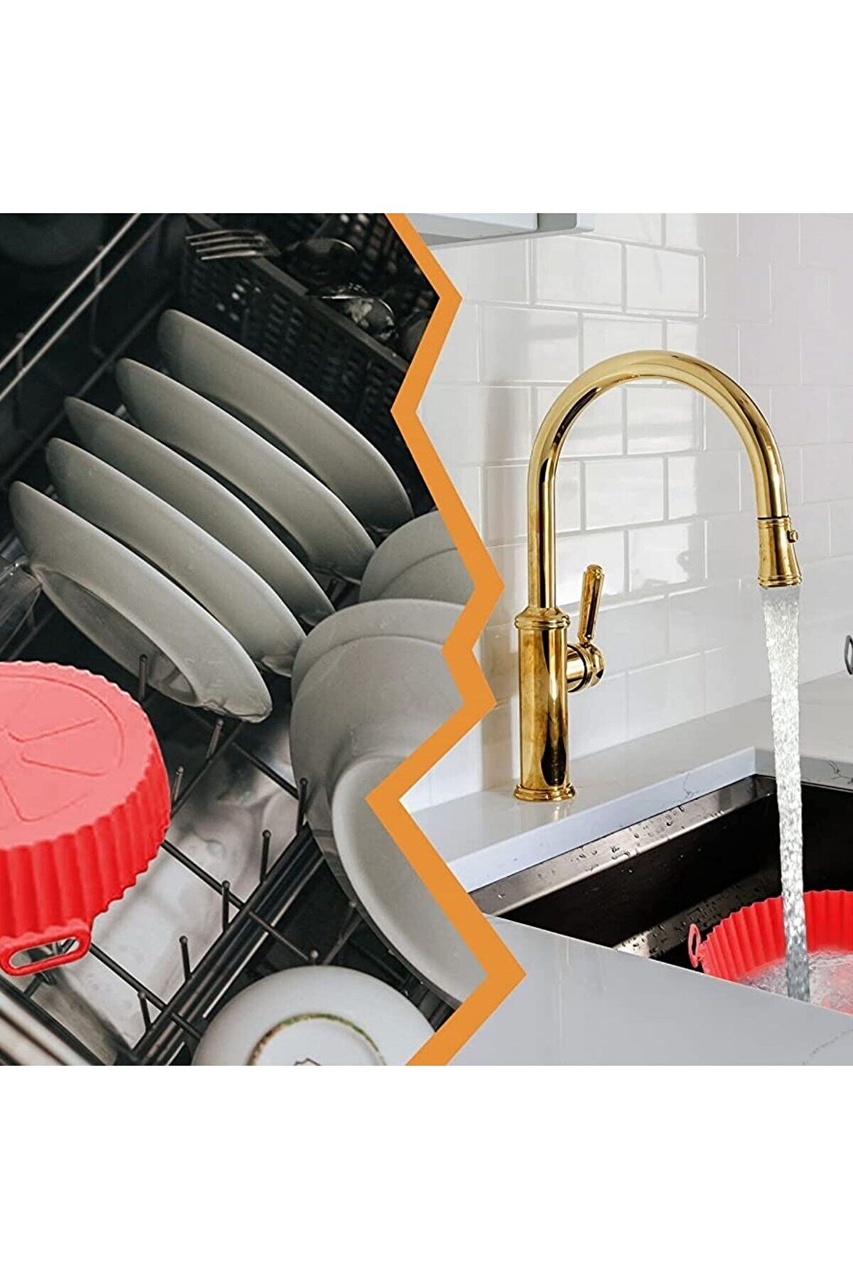 Go İthalat Renkli̇ Isıya Dayanıklı Yıkanılabi̇li̇r Si̇li̇kon Fırın Ve Ai̇rfryer Yuvarlak Model Pi̇şi̇rme Matı