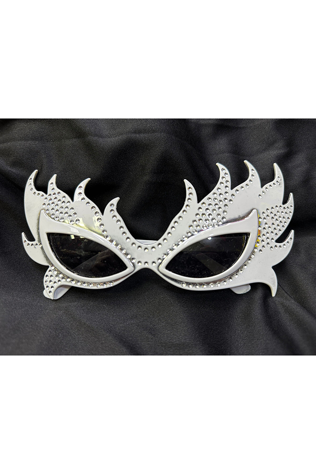 Go İthalat Taşlı G&ouml;z Kamaştıran Geceni̇n Yıldızı Beyaz Parti̇ Alev G&ouml;zl&uuml;k (5258)