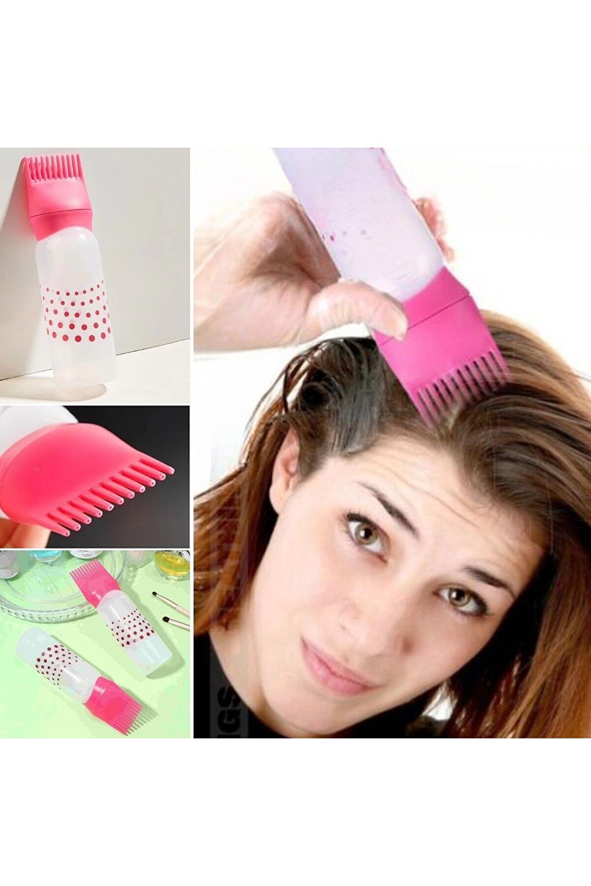 Go İthalat Sa&ccedil; Boyama Aparatı Taraklı Sa&ccedil; Bakımı Krem Sa&ccedil; Yağı Uygulama Aparatı (4457)