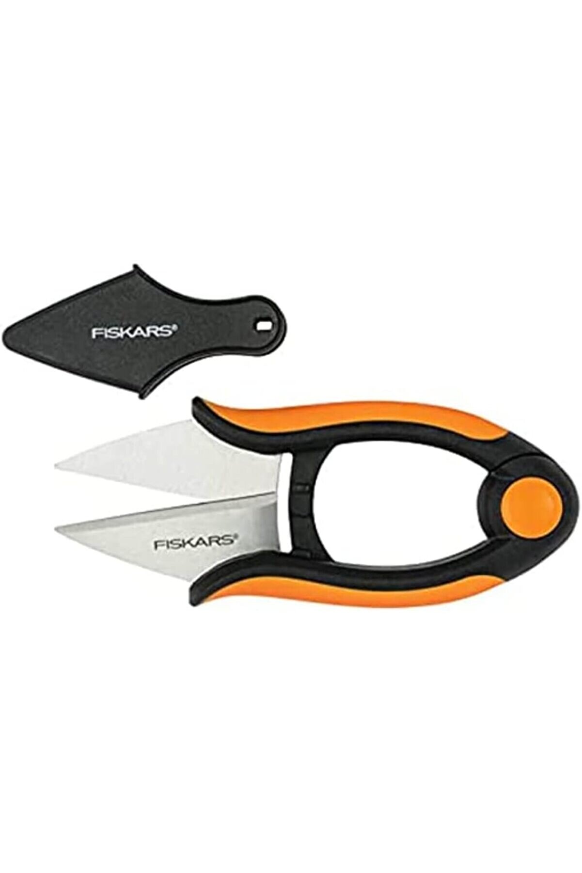 STOREMAX snShop Ot Makası, Uzunluk: 12,9 cm, Paslanmaz çelik bıçaklar/plastik saplar, Siyah/Turuncu, Düz