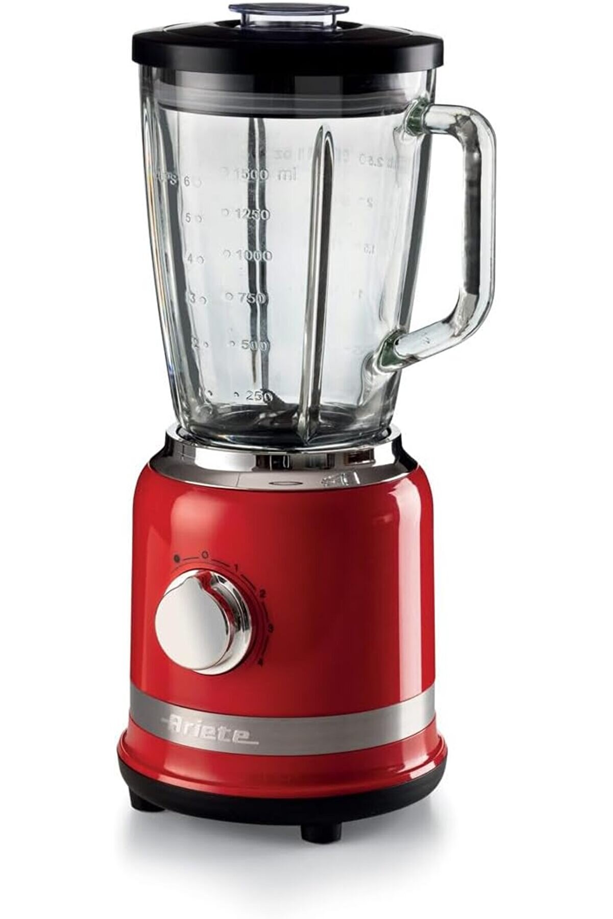 STOREMAX goldhype Kırmızı 0585/00-4 Paslanmaz Çelik Bıçak, 4 Hız Fonksiyonu, 1000 Watt, 1,5 Litre, Cam Hazne,