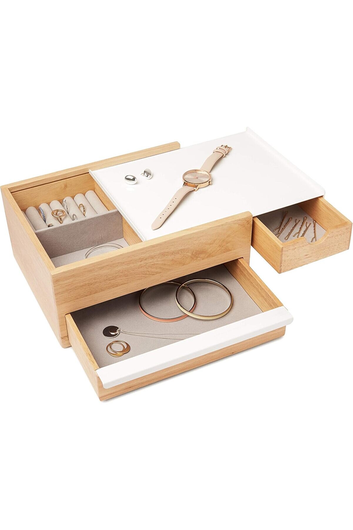 STOREMAX TknszrShop Twitter tasarım takı kutusu modern takı kutusu secret çatı yüzükler, bileklikler,