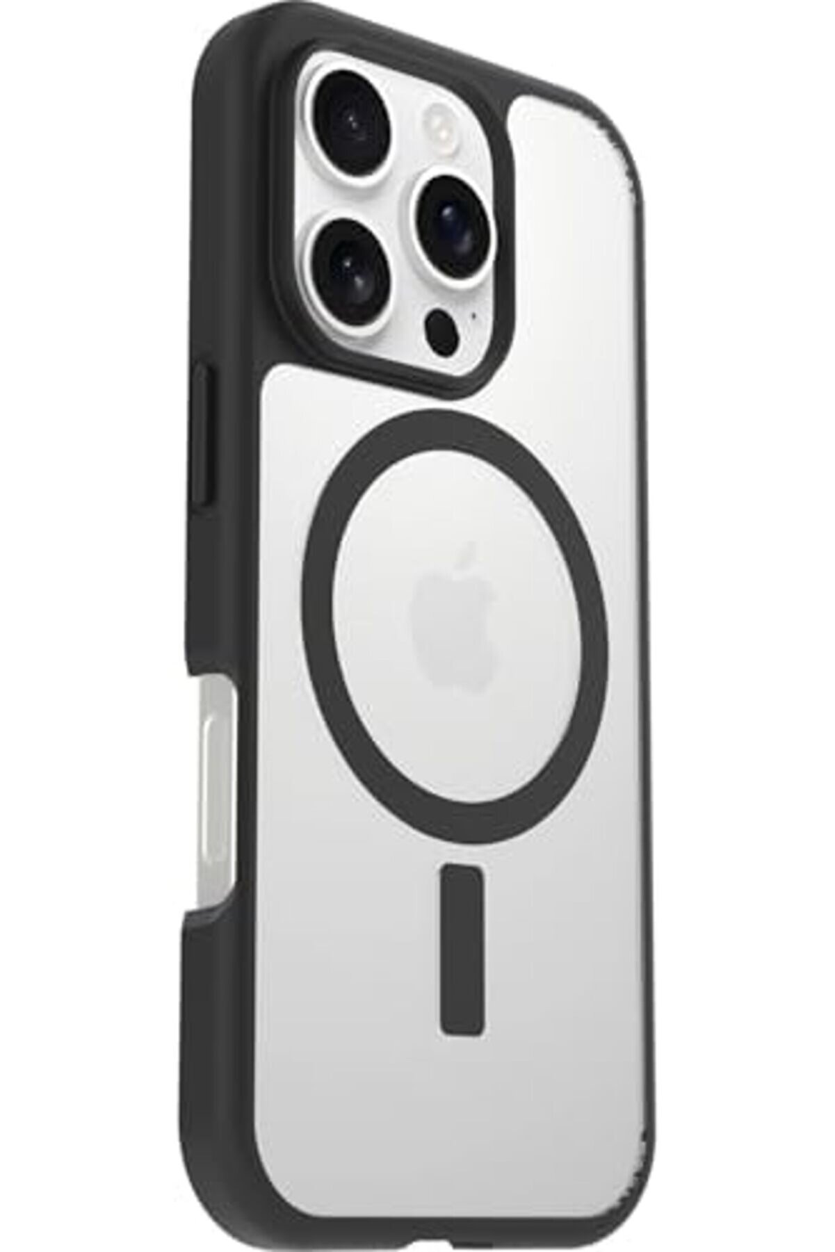 Lvnshop 16 Pro Uyumlu Sleek Seri̇si̇ Kılıf, Darbeye Ve D&uuml;şmeye Karşı Ultra Kılıf, Şeffaf/Si̇yah, 22412