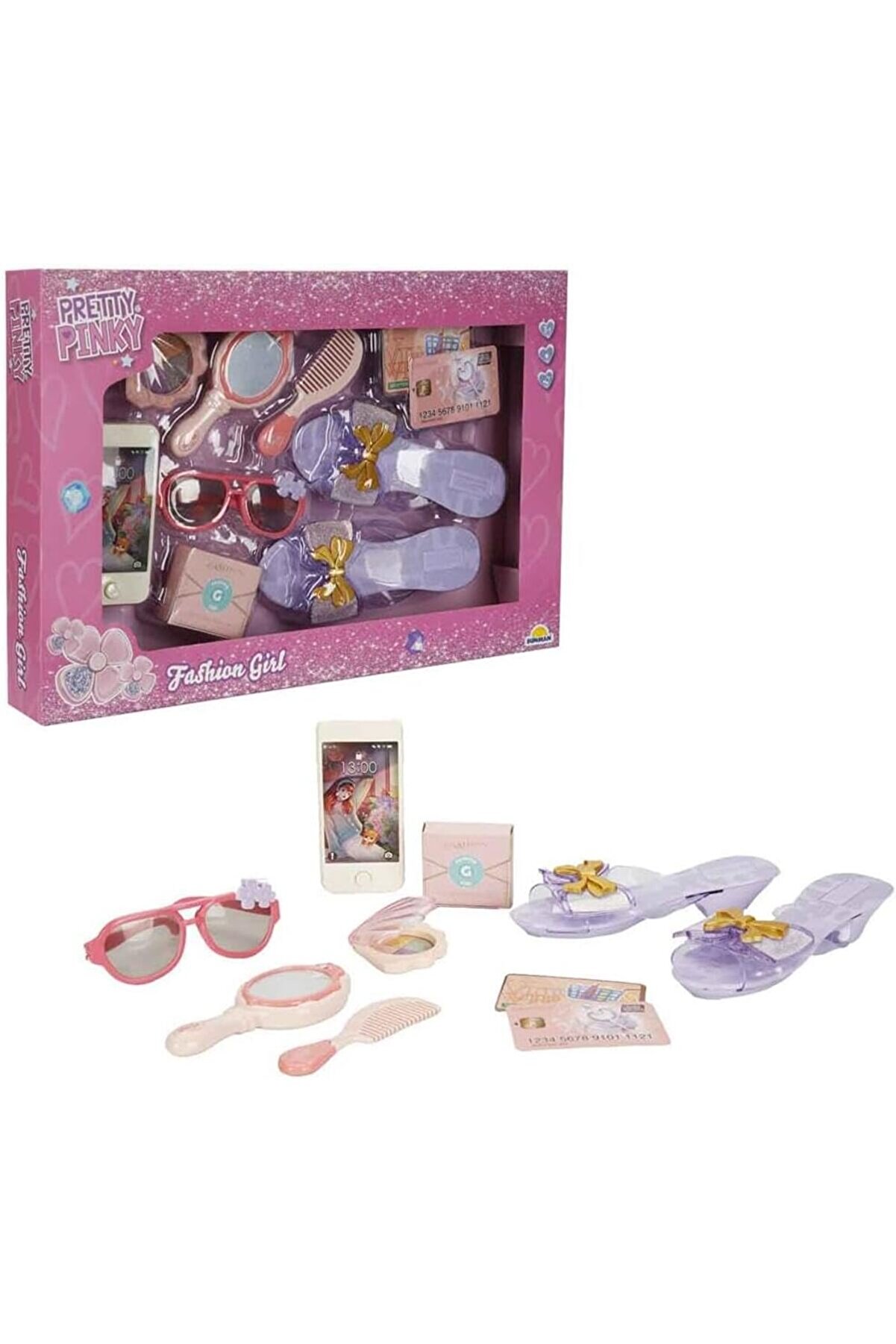STOREMAX aclyashop Pretty Pinky Kokoş Terlik Gözlük Tarak Set - NewDesing 1058548