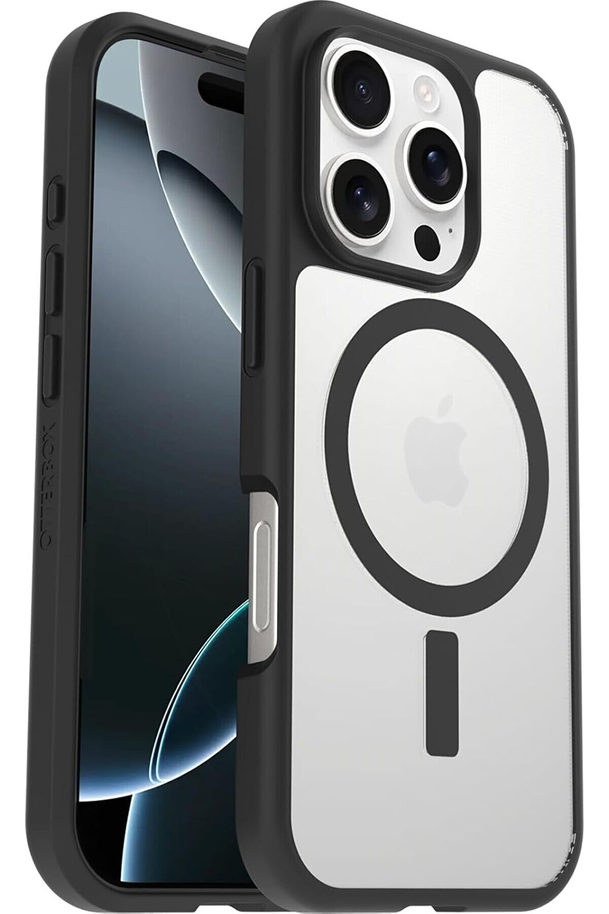 STOREMAX lvnshop 16 Pro Uyumlu Sleek Serisi Kılıf, Darbeye ve D&uuml;şmeye Karşı Ultra Kılıf, Şeffaf/Siyah, 22412