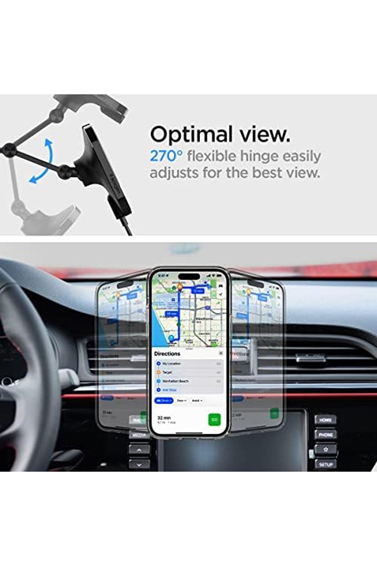 Lvnshop Magfi̇t Araç İçi̇ Telefon Tutucu + Manyeti̇k Kablosuz Şarj Ci̇hazı İçi̇n Özelli̇kli̇ Onetap Pro 3 I