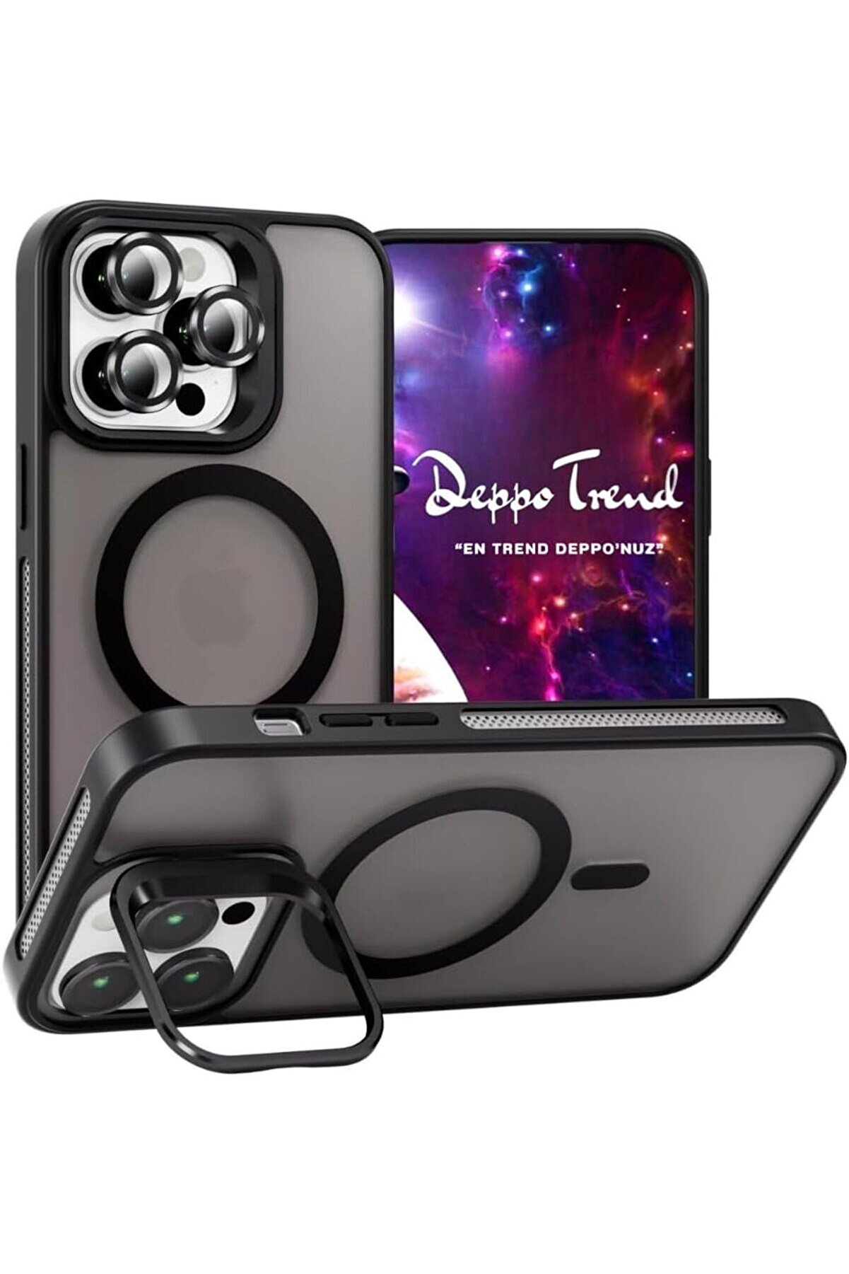 STOREMAX polysight 16 Pro için ile Uyumlu Kılıf Renkli Kamera Lens Olabilen Kablosuz Şarj Destekli Silikon Ma