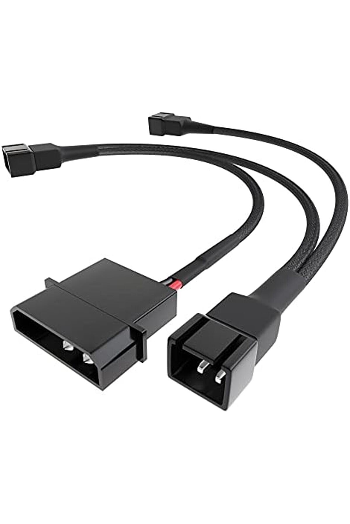Lvnshop – 4 Pi̇n Molex Fan Dağıtım Kablosu ((5,25 İnç) 12 V – 3 X 3 Pi̇n Fi̇ş 2 Kutuplu, 20-20-20Cm) 2