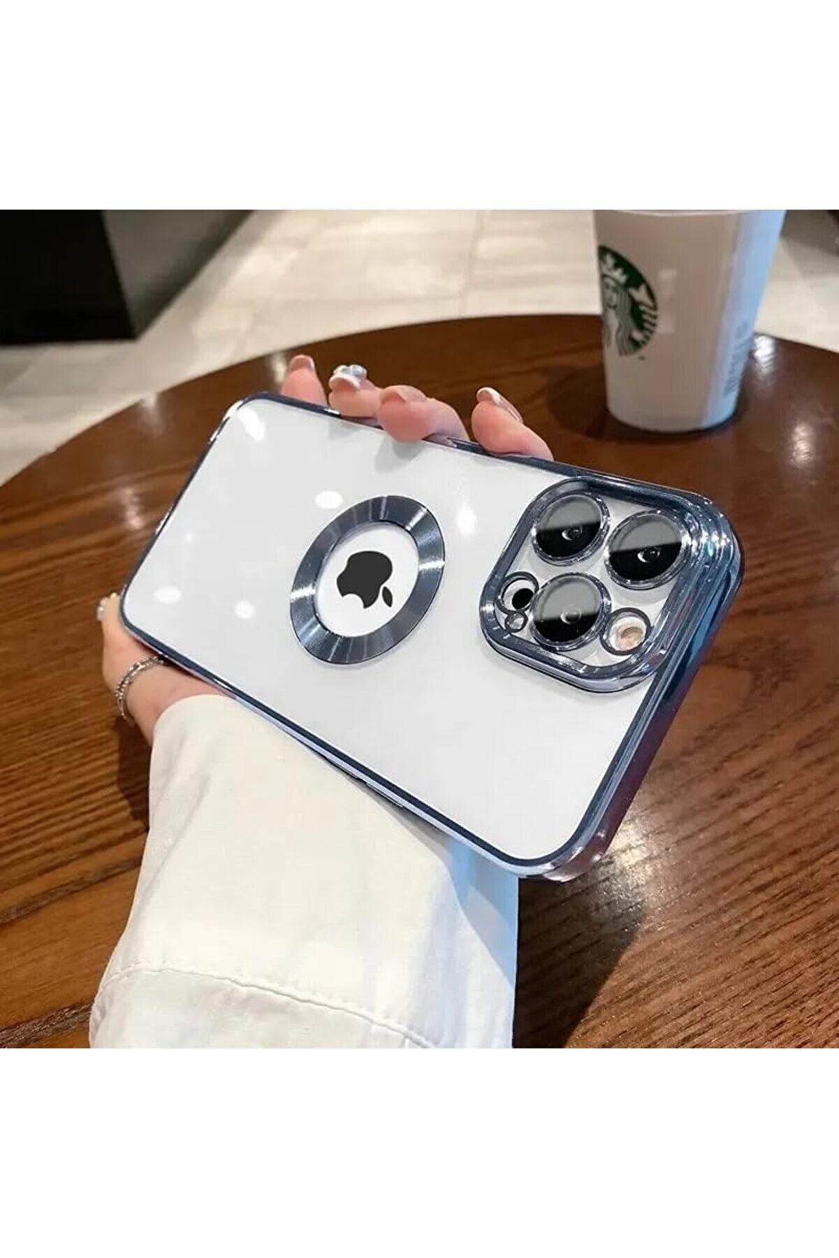 STOREMAX lvnshop AKSESUAR 15 Pro ile Uyumlu Laser Şeffaf Parlak Arka Yüzey Ve Logo Detaylı Kenarları Silikon