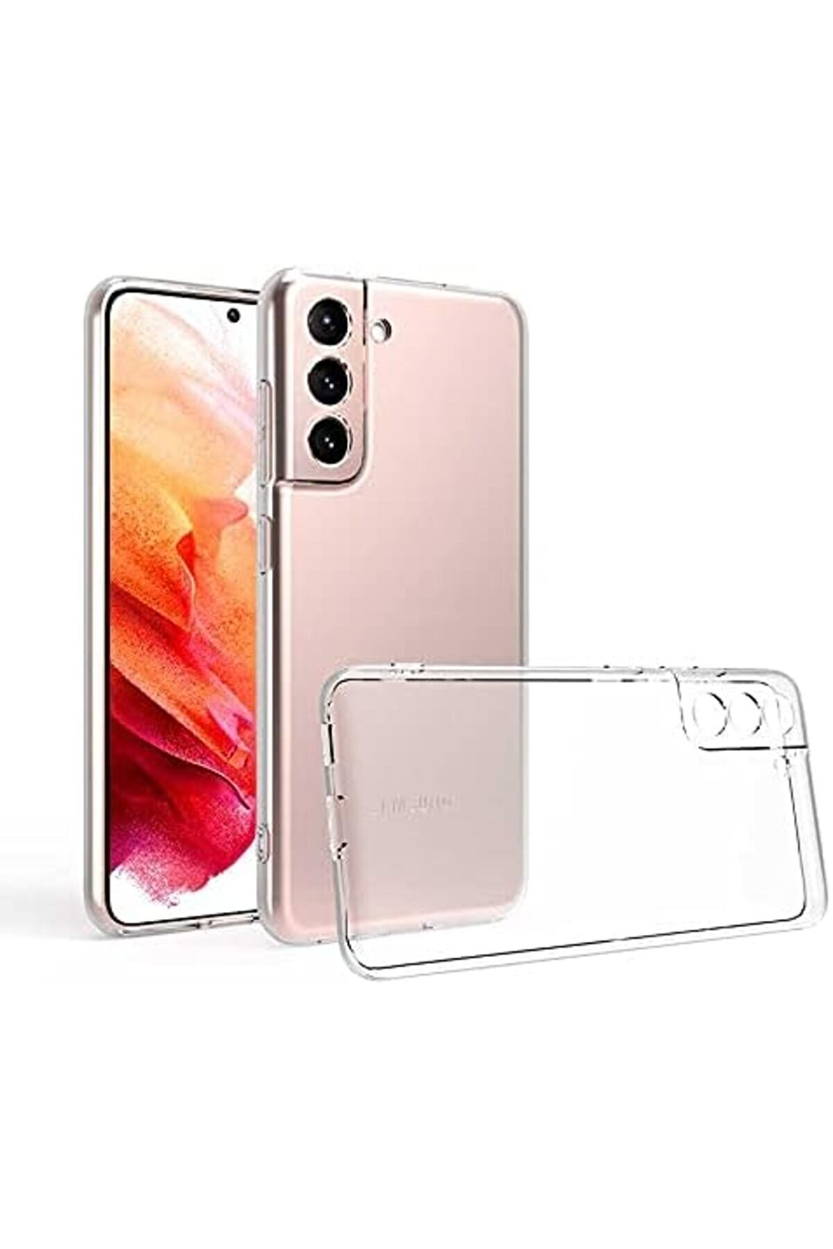 STOREMAX lvnshop İletişim S21 ile uyumlu Kapak Kamera Korumalı S&uuml;per Silikon Şeffaf Kılıf 224120