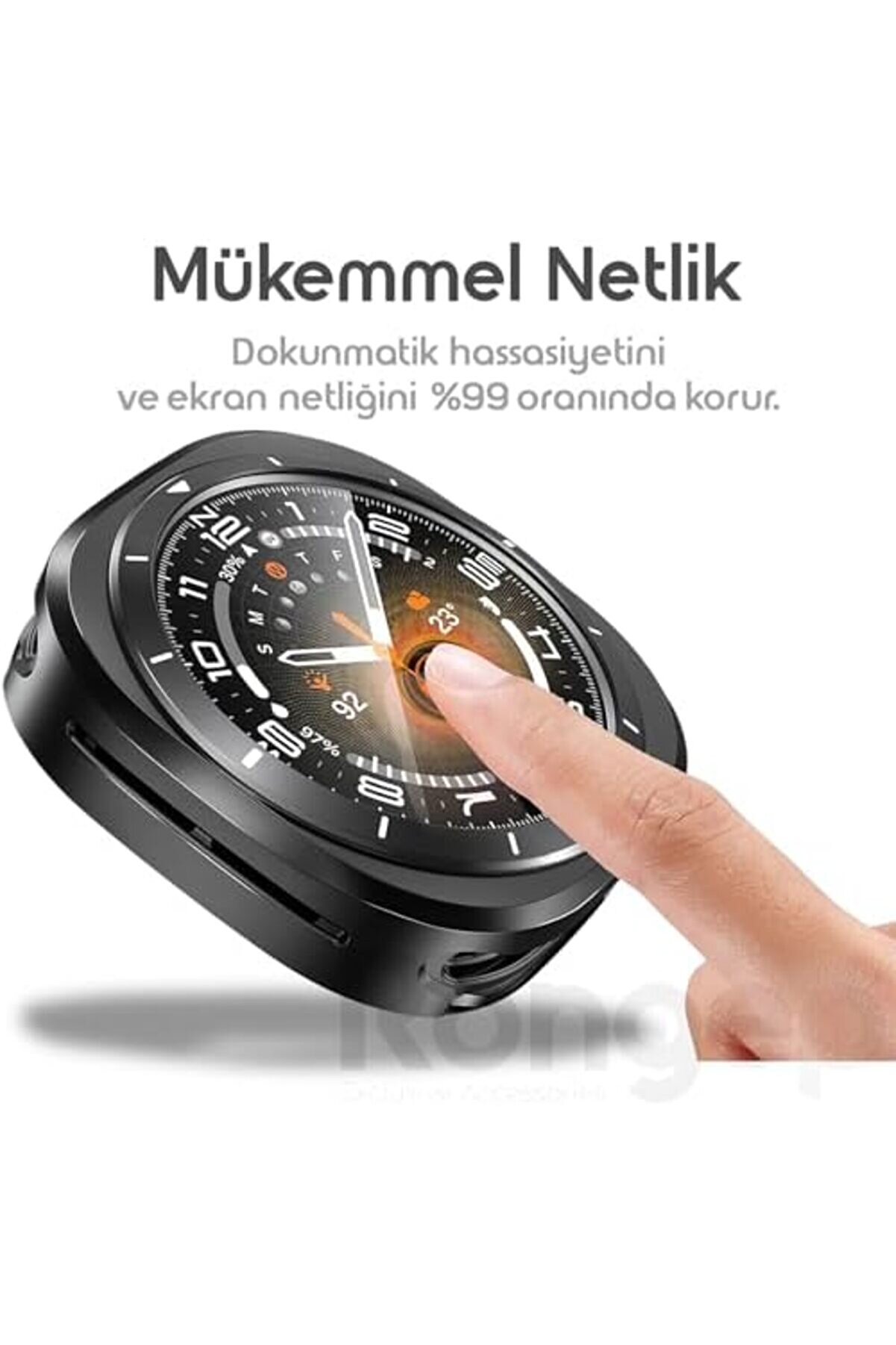 Polysi̇ght Ultra 47Mm İçi̇n Sert Katmanlı Kasa Kılıf Pc Malzeme + Ekran Korumalı Çi̇zi̇lmeye Karşı Koruy