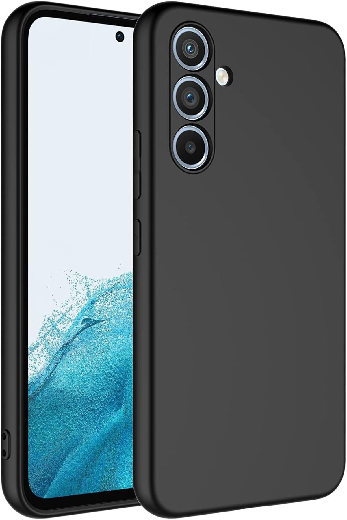 STOREMAX lvnshop A54 ile Uyumlu Kılıf Kadife i&ccedil; Y&uuml;zeyli Silikon A54 ile Uyumlu Z-Mara Lansman Vieri Kılıf Siy