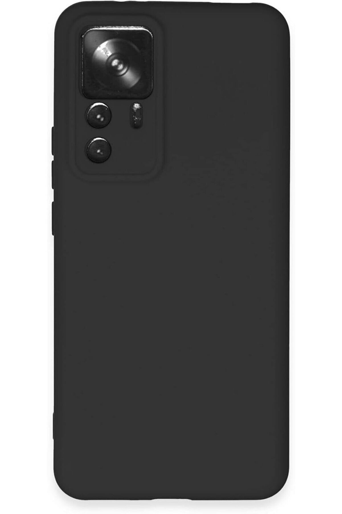 STOREMAX lvnshop İletişim Mi 12T Pro ile Uyumlu Kapak İ&ccedil;i Kadife Kamera Korumalı Lansman Silikon Kılıf - Siya