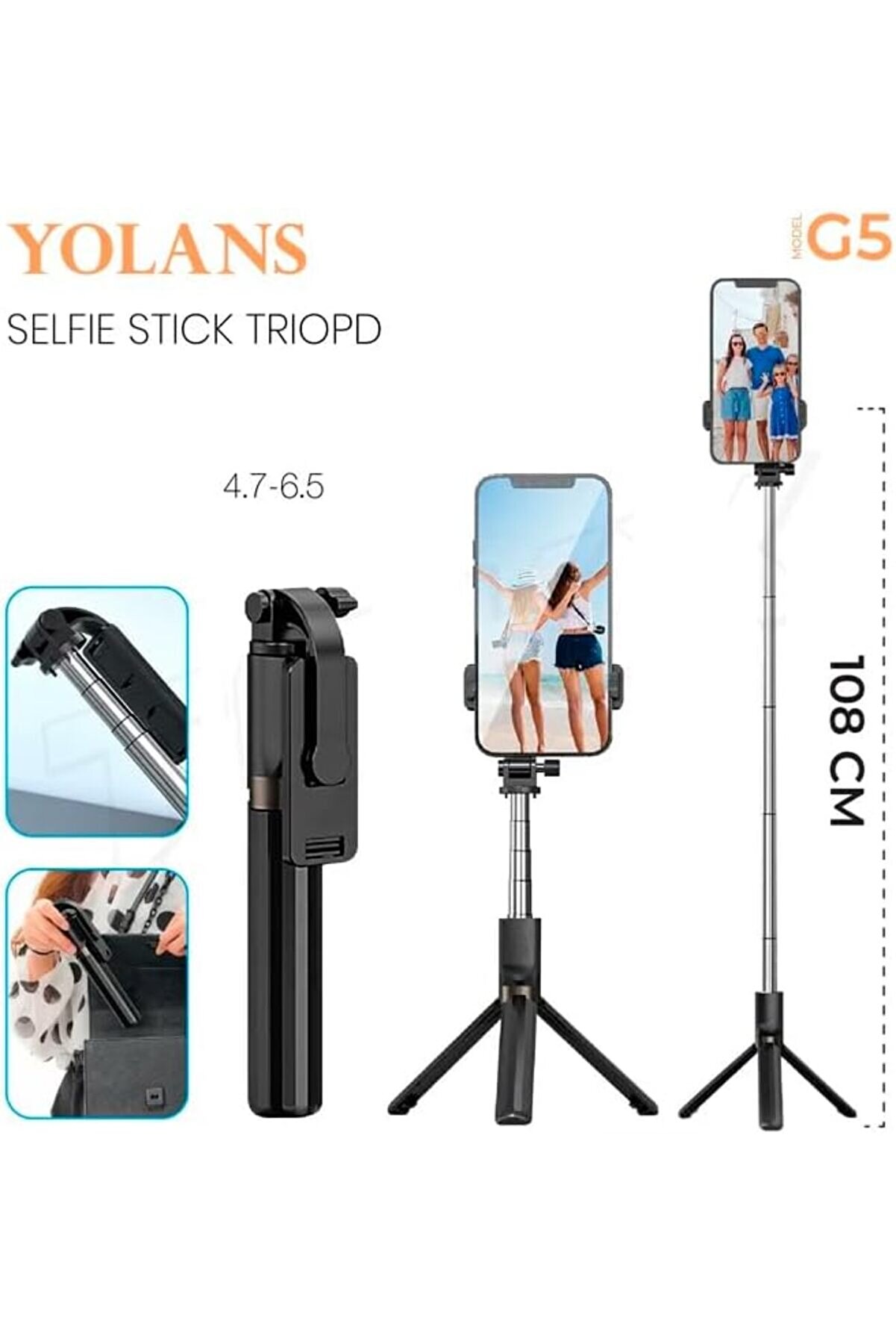 Lvnshop Akıllı Telefonlar İ&ccedil;i̇n Ultra Hafi̇f 360 Derece D&ouml;nebi̇len Başlık Ve İle Uyumlu Katlanabi̇li̇r Vi̇