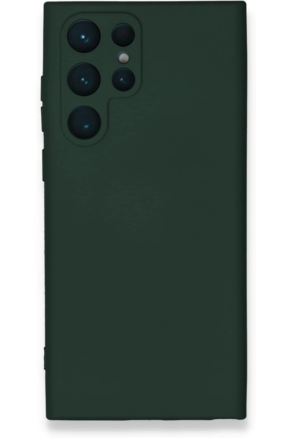 STOREMAX İletişim S23 Ultra ile Uyumlu Kapak İçi Kadife Kamera Korumalı Lansman Silikon Kılıf - Yeş