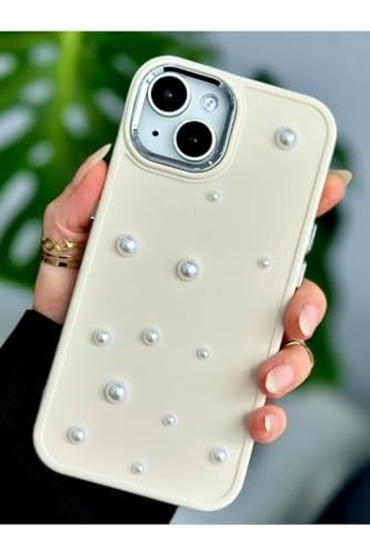 Ynsshopi̇ng Aksesuar 14 - 15 Uyumlu Pearl Tasarımlı Oyuncaklı Si̇li̇kon Kılıf - Krempearl Newtrrendi̇ng