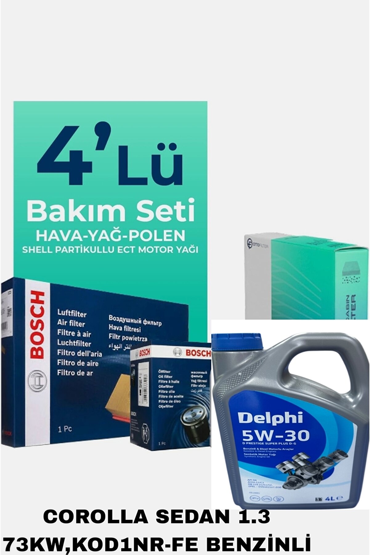Bosch CORALLA SEDAN 1.3 KW73 BENZ 2013-2018+DELPHİ 5W30 4LT2025