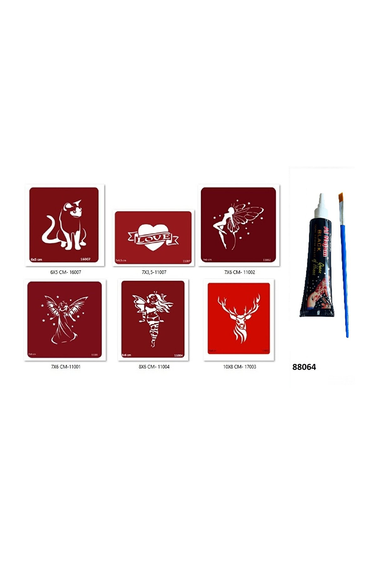 Ai̇rbrush Tattoo Melek Modelleri̇ Hi̇nt Kınasıyla Geçi̇ci̇ Dövme Seti̇