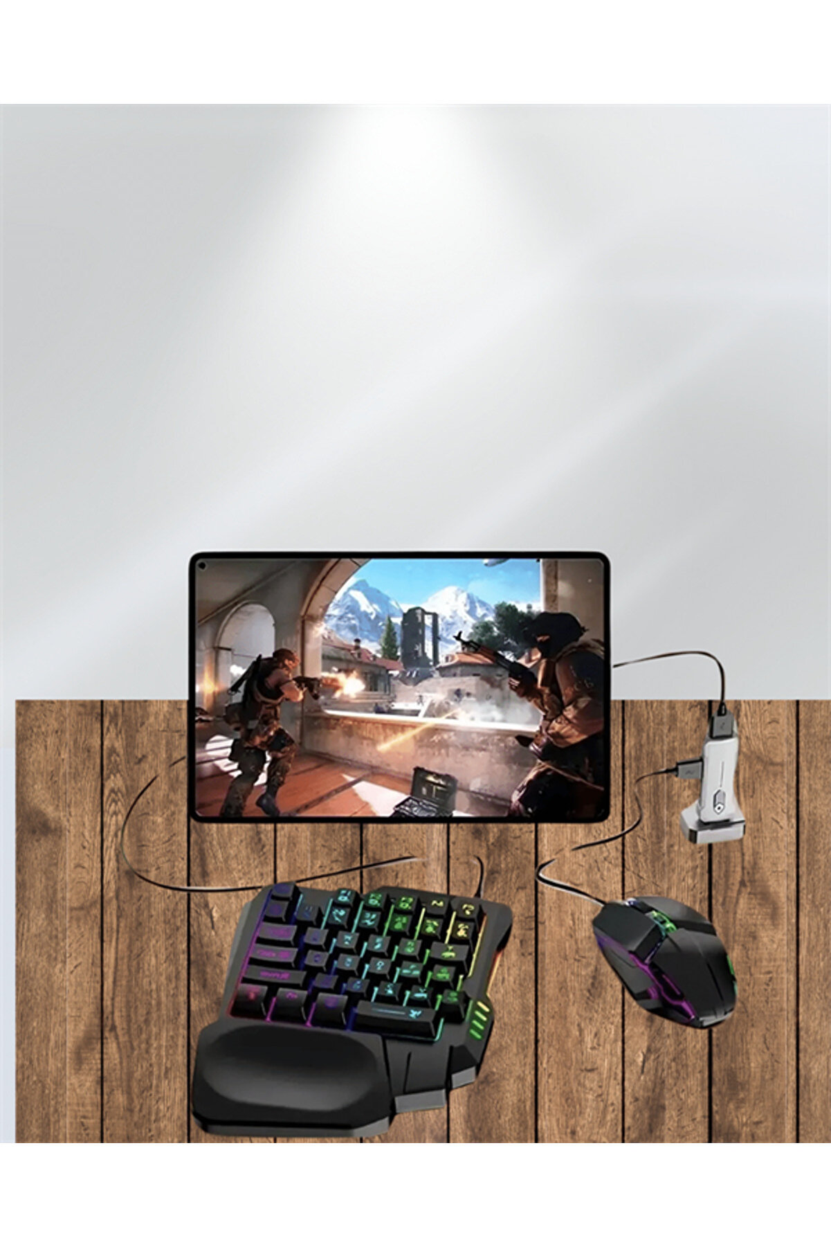 Zengezur 5İn1 Bt5.3 Mobi̇l Oyun Ki̇ti̇ Klavye Mouse Dönüştürücü Seti̇