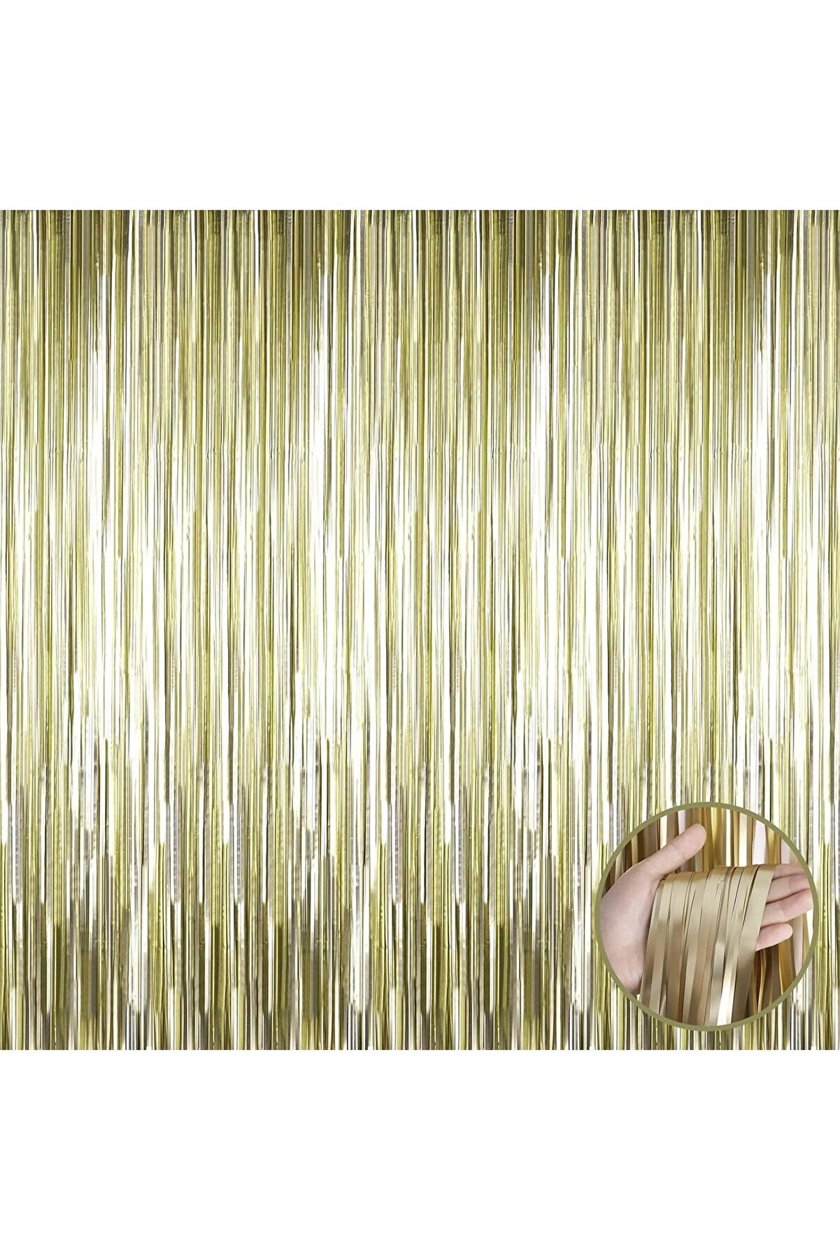 Go İthalat Mat Altın P&uuml;sk&uuml;ll&uuml; Kapı Perdesi̇ - Parti̇, Bekarlığa Veda, Doğum G&uuml;n&uuml; 1X2 M (5258)