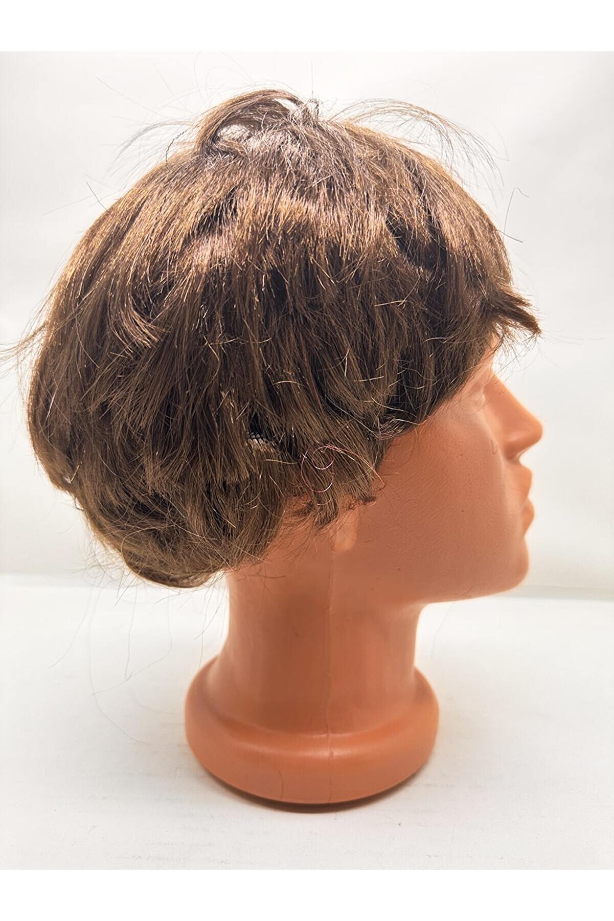 Go İthalat Kahve Renk Kısa Kesi̇m İ&ccedil;i̇ Astarlı Erkek Peruğu (5258)
