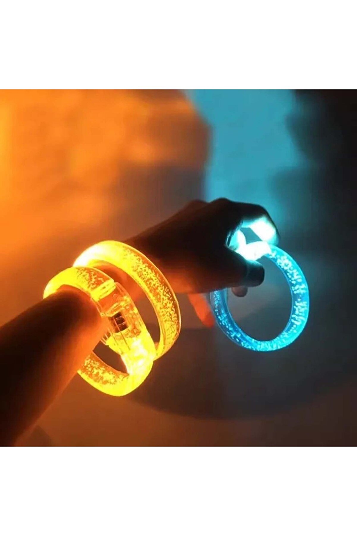 Go İthalat Turuncu Led Işıklı Baskı Yapılabi̇len Pi̇lli̇ Bi̇lekli̇k Bi̇lezi̇k 1,5 Cm Geni̇şli̇k (5258)