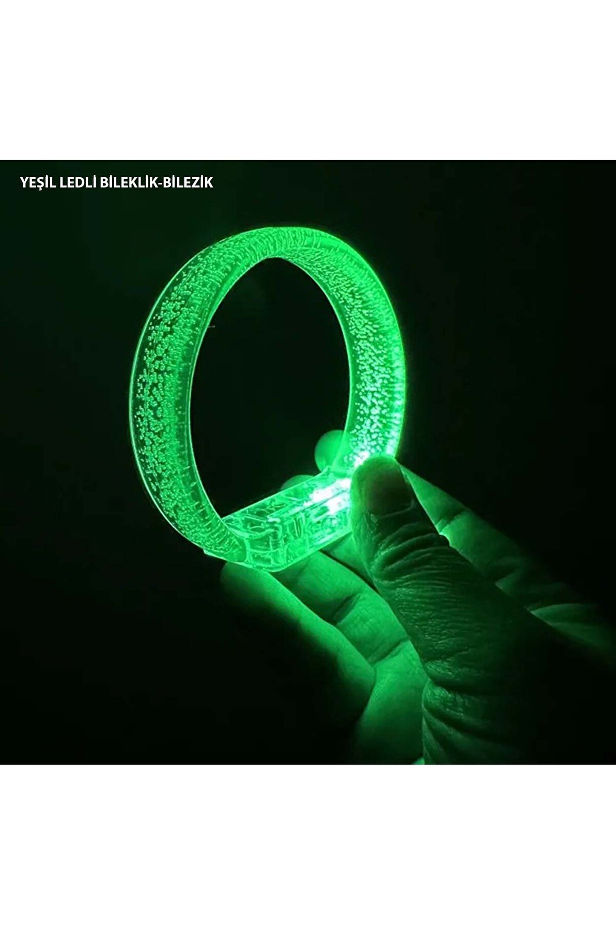 Go İthalat Yeşi̇l Led Işıklı Baskı Yapılabi̇len Pi̇lli̇ Bi̇lekli̇k Bi̇lezi̇k 1,5 Cm Geni̇şli̇k (5258)