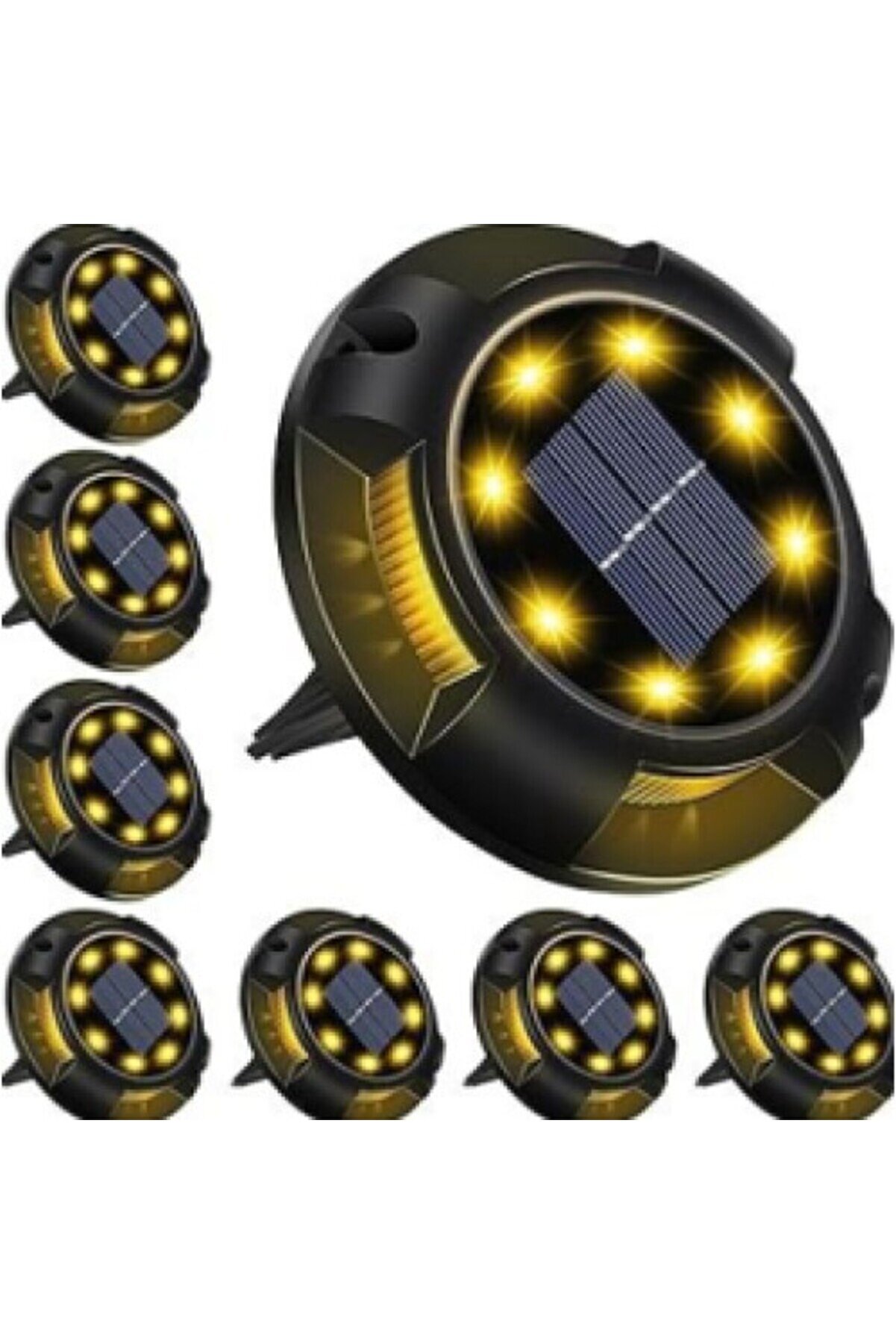 Solar Güneş Panelli̇ Led Bahçe Ledi̇ (8 Li̇ Set)