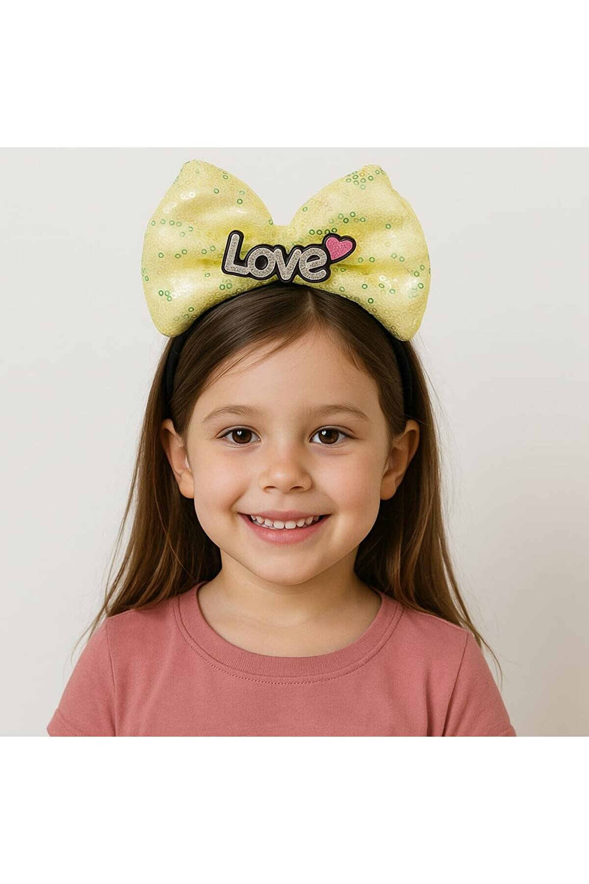 Go İthalat Led Işıklı Love Yazılı Sarı Fi̇yonk Ta&ccedil; - Kız &Ccedil;ocuk Parti̇ Tacı (5258)