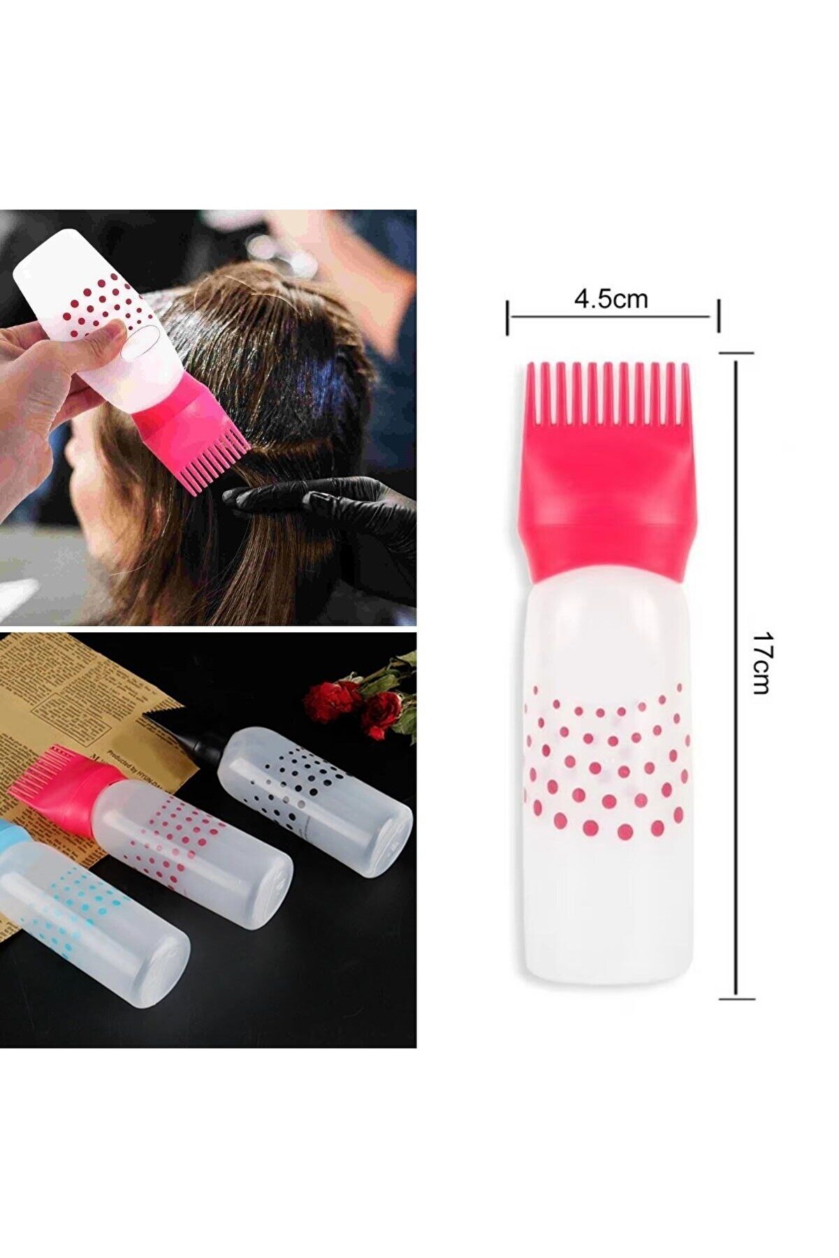 Go İthalat Sa&ccedil; Boyama Aparatı Taraklı Sa&ccedil; Bakımı Krem Sa&ccedil; Yağı Uygulama Aparatı (4457)