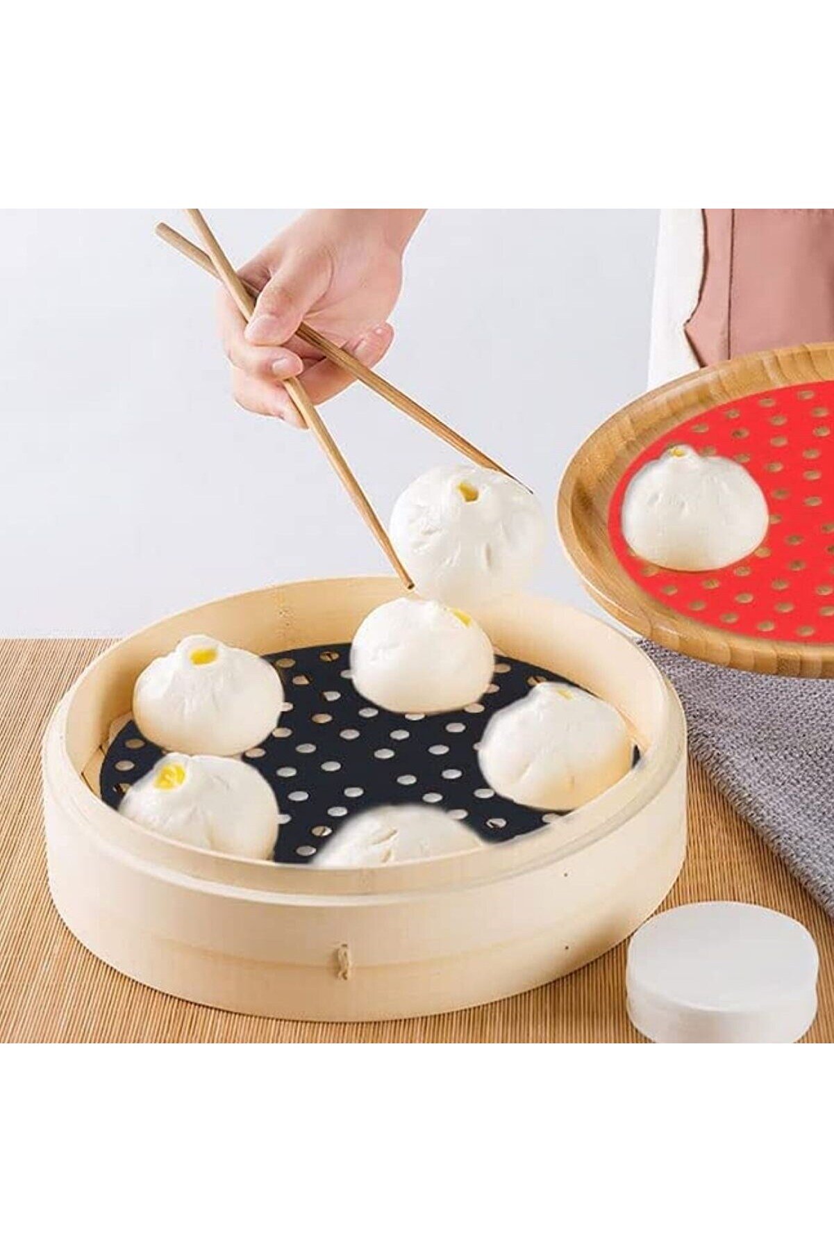 Go İthalat Si̇yah Isıya Dayanıklı Yıkanılabi̇li̇r Si̇li̇kon Fırın Ve Ai̇rfryer Yuvarlak Model Pi̇şi̇rme Matı 23 Cm (52