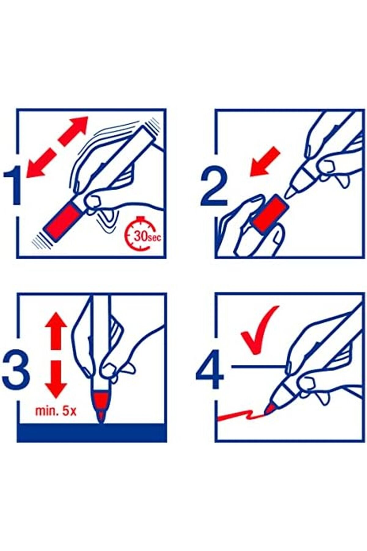 Aclyashop 5300 Akri̇li̇k Mark&ouml;r 5 Li̇ Set, Temel Renkler, 5 Akri̇li̇k Seti̇, Yuvarlak U&ccedil; 1-2 Mm Newdesi̇ng