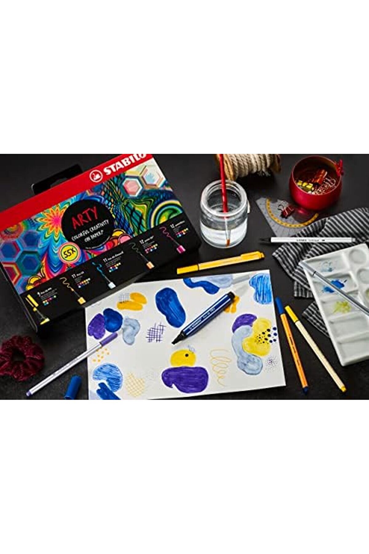 Buybeam Arty Set - Poi̇nt 88 & Pen 68 - Keçe Uçlu Ve Keçe Uçlu - 68 Li̇ Paket - Çeşi̇tli̇ Renkler Polyru