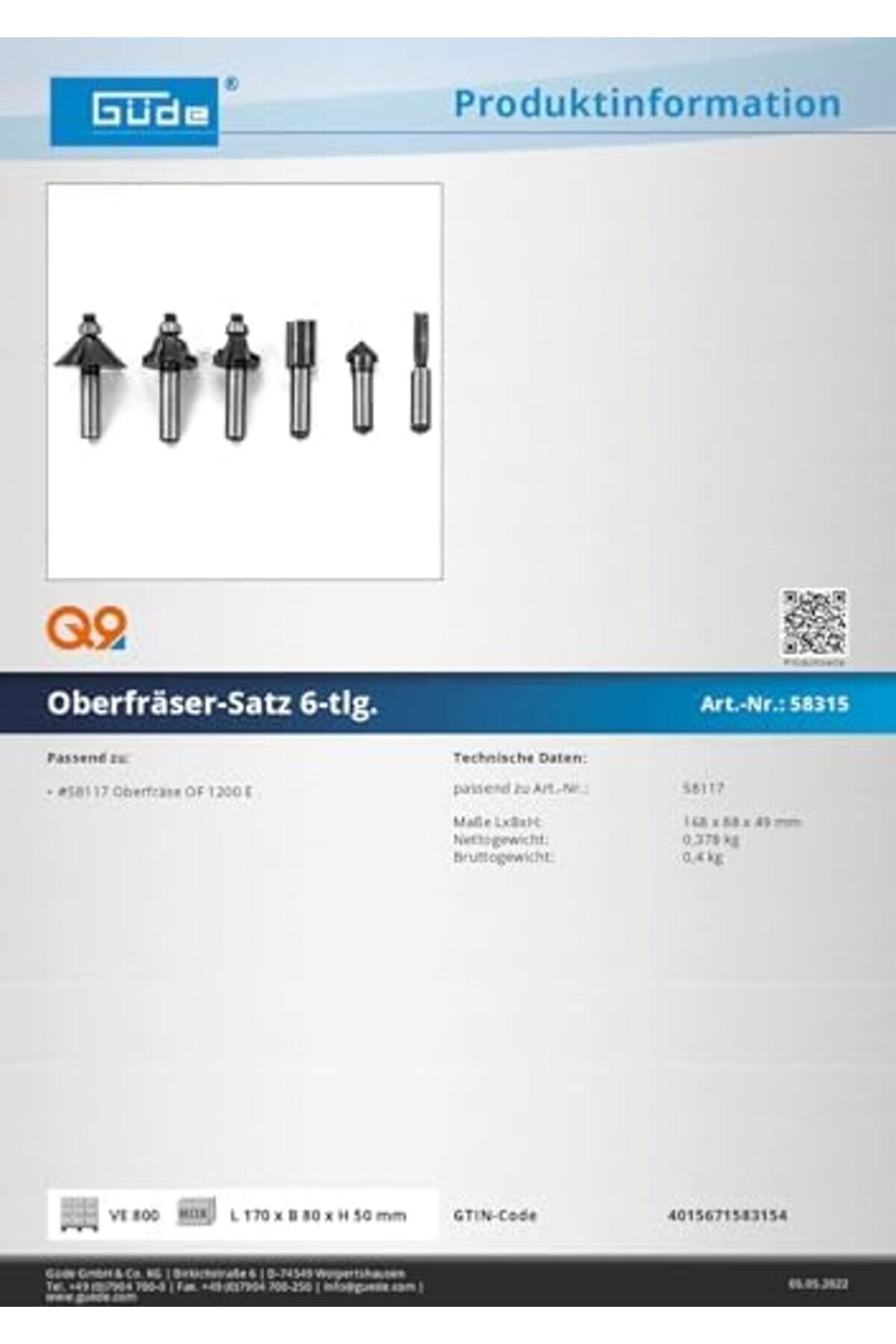 Brfshop 58315 Freze Uç Seti̇, 6 Parça 1165984