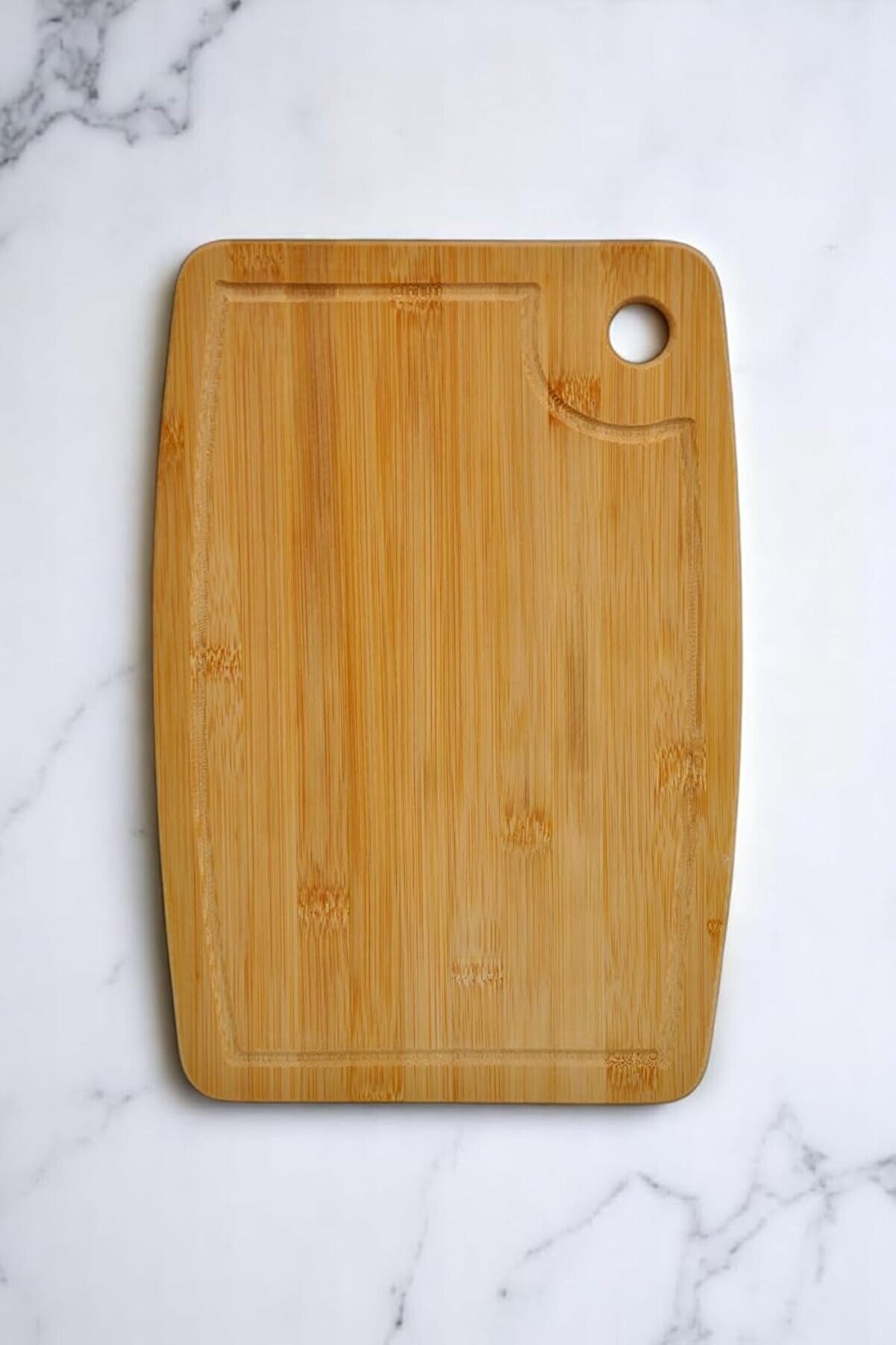 STOREMAX lvnshop Bambu Serisi 32x22 cm Oluklu Antibakteriel Yıkanabilir Bambu Doğrama Tahtası 224120