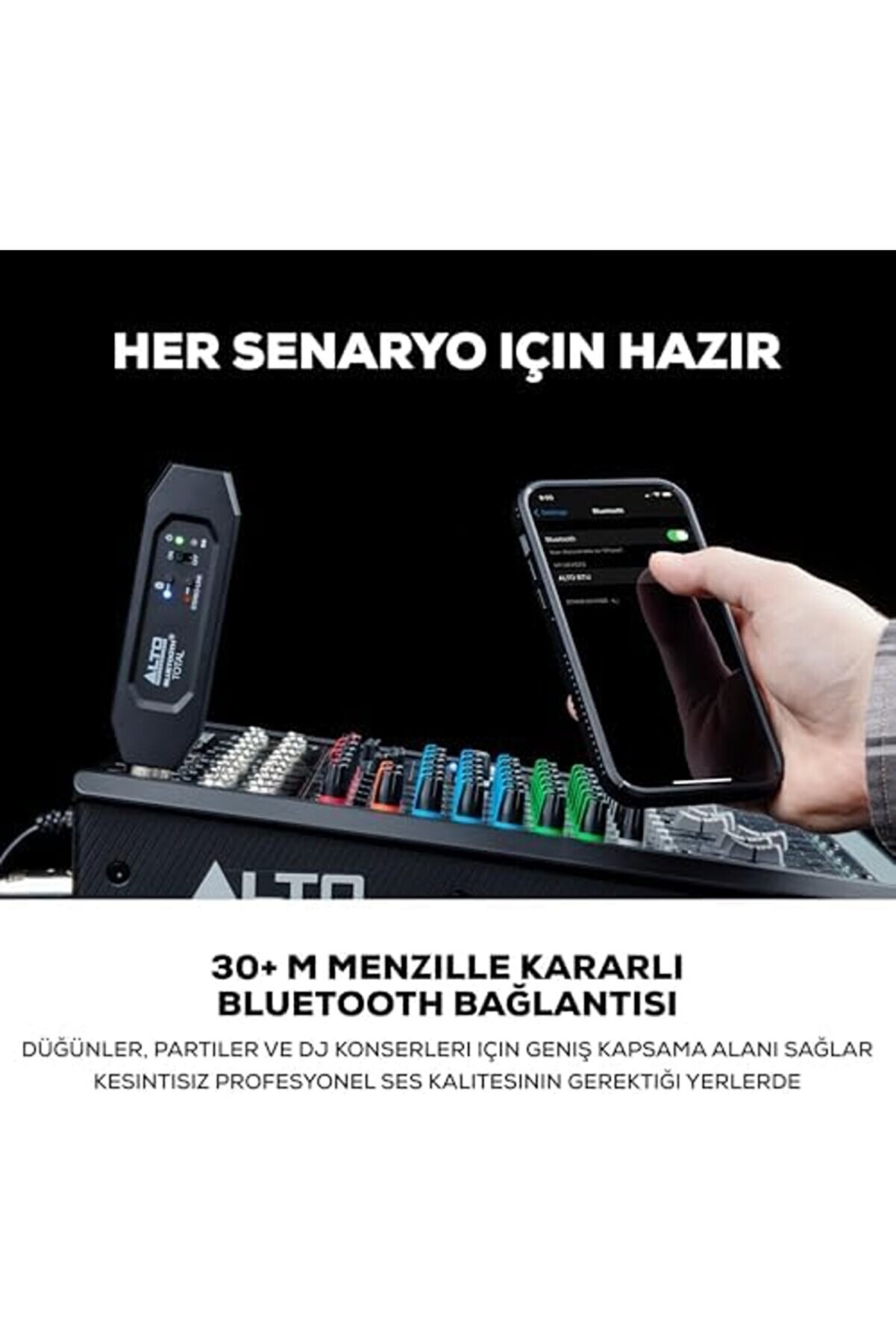 Snshop Bluetooth Total 2 - Xlr Donanımlı Şarj Edi̇lebi̇li̇r Bluetooth Alıcısı, Mi̇ksaj Masası/Ses