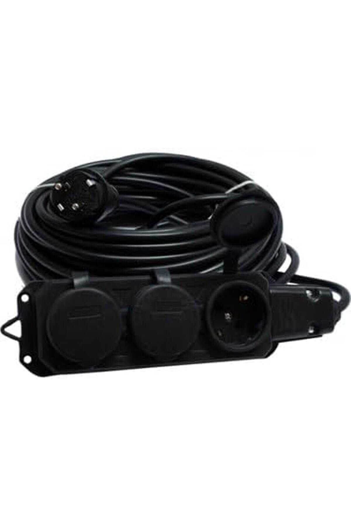 Jptrshop Renk Topraklı Kauçuk Seyyar Elektri̇k Kablosu Cca 3 X 1,5 Mm 20 Mt 3 Lü Pri̇z 1111498