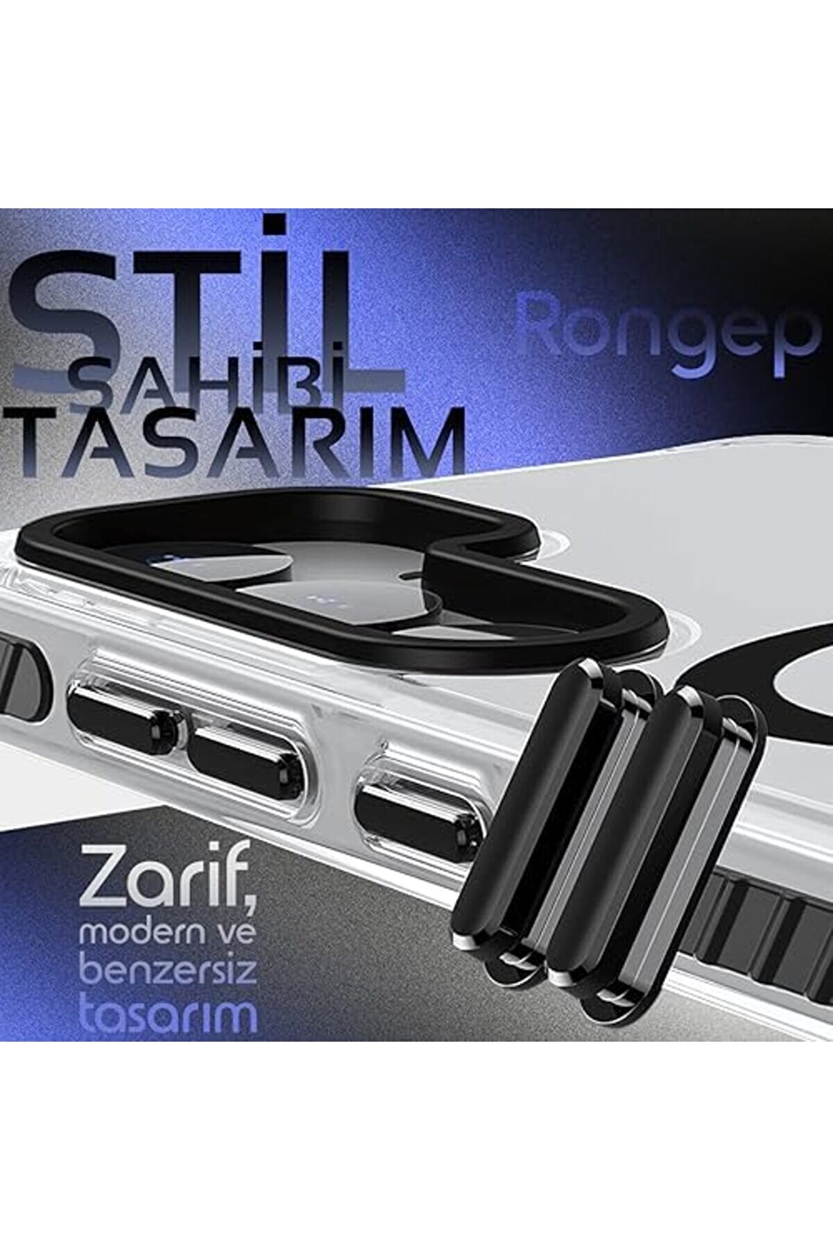 Modaflux S24 Ultra 6.8   İ&ccedil;i̇n İle Uyumlu (2025) Şeffaf Kılıf Dalgalı Bumper Tasarım K&ouml;şe Korumalı Ar