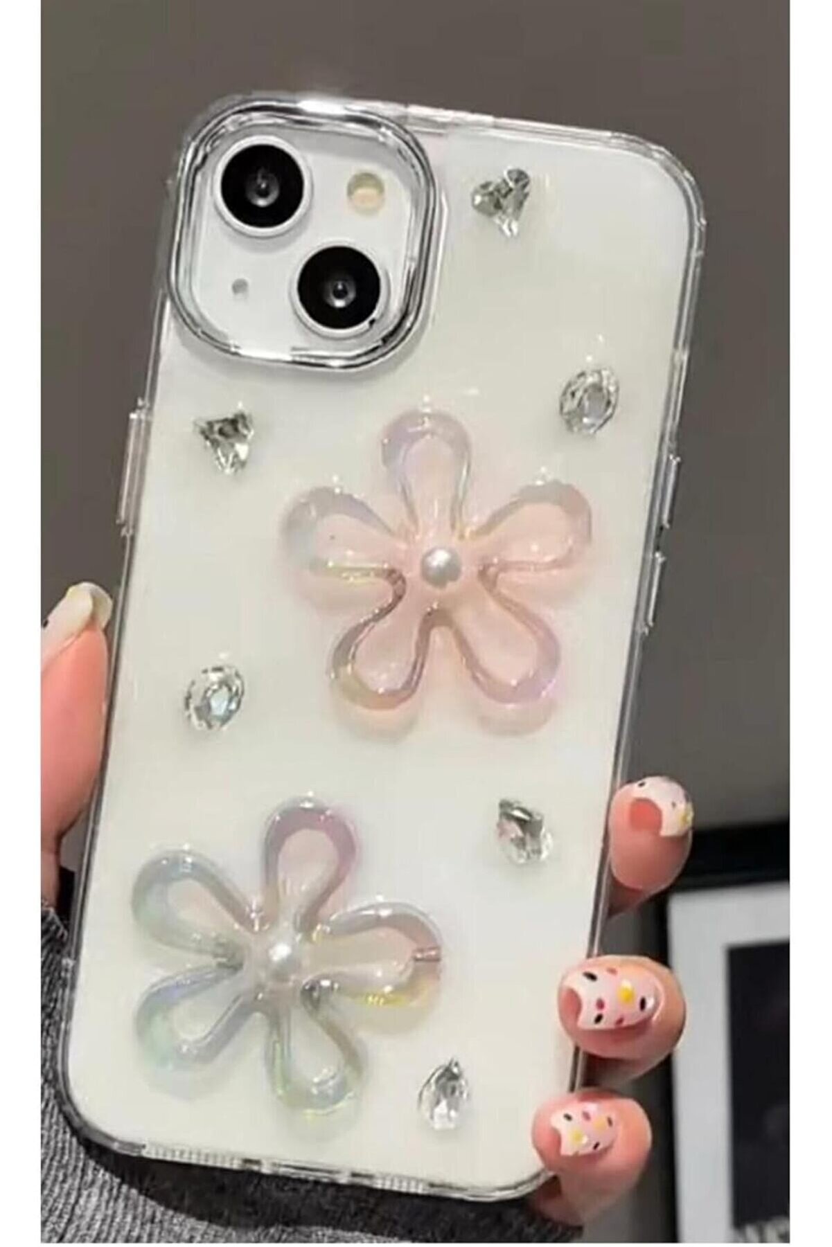 STOREMAX lvnshop Aksesuar 13-14 ve 15 ile Uyumlu EPOKSİ 2 &Ccedil;İ&Ccedil;EK Oyuncak Tasarımlı Esnek Silikon Kılıfı 22412