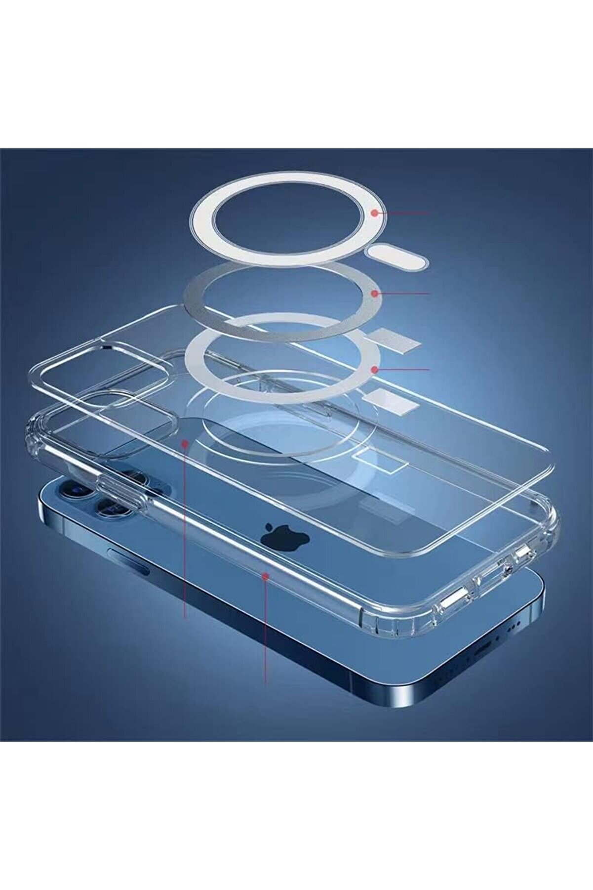 11 Pro İçi̇n Kılıf Kamera Korumalı İle Uyumlu Şarj Özelli̇kli̇ Şeffaf Kılıf (Şeffaf, 11 Pro)